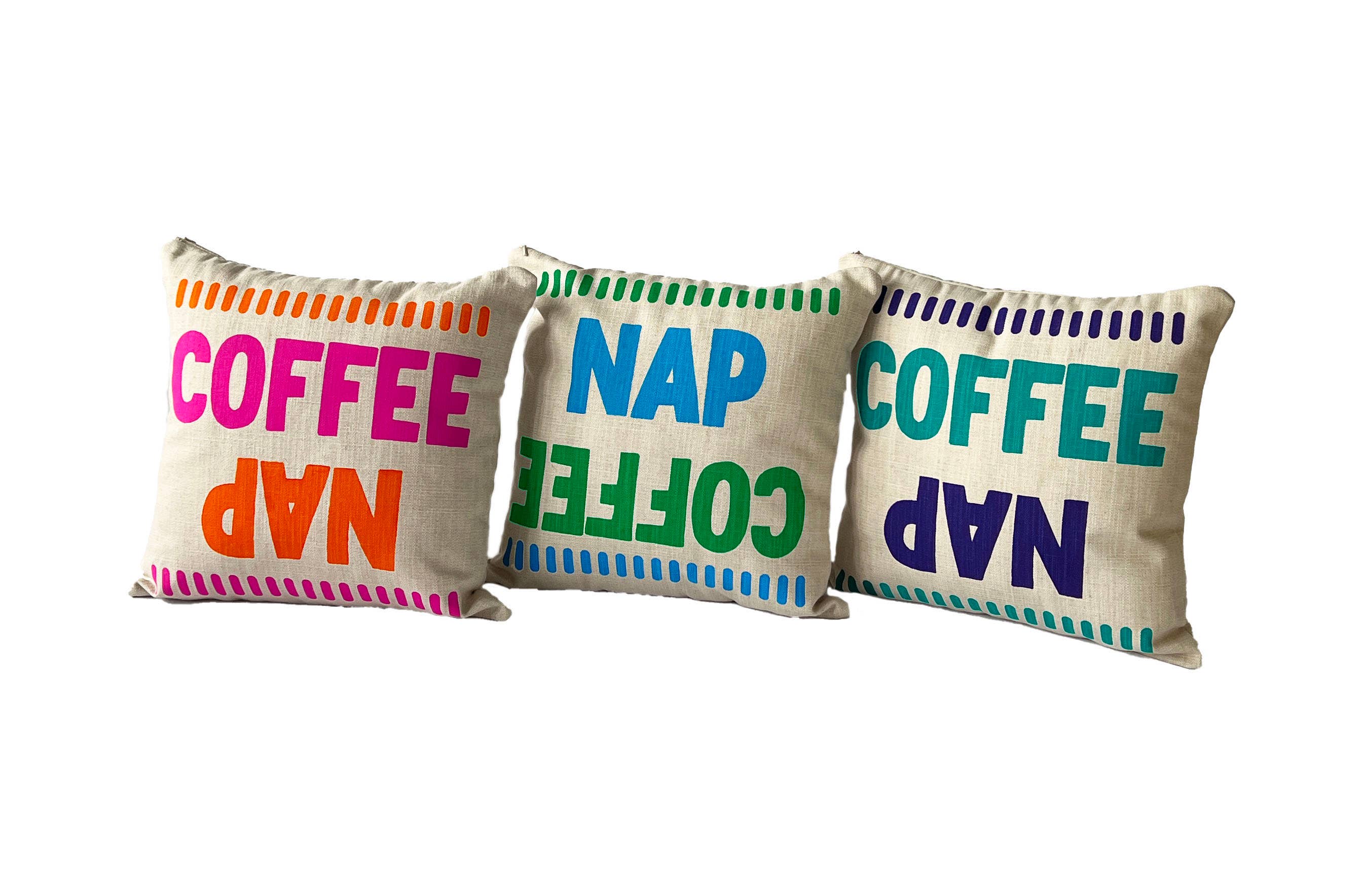 Conundrum Pillow - Coffee/Nap