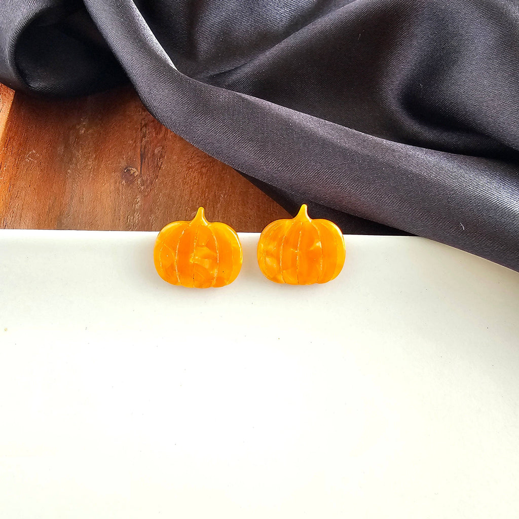 Orange Pumpkin Patch Studs