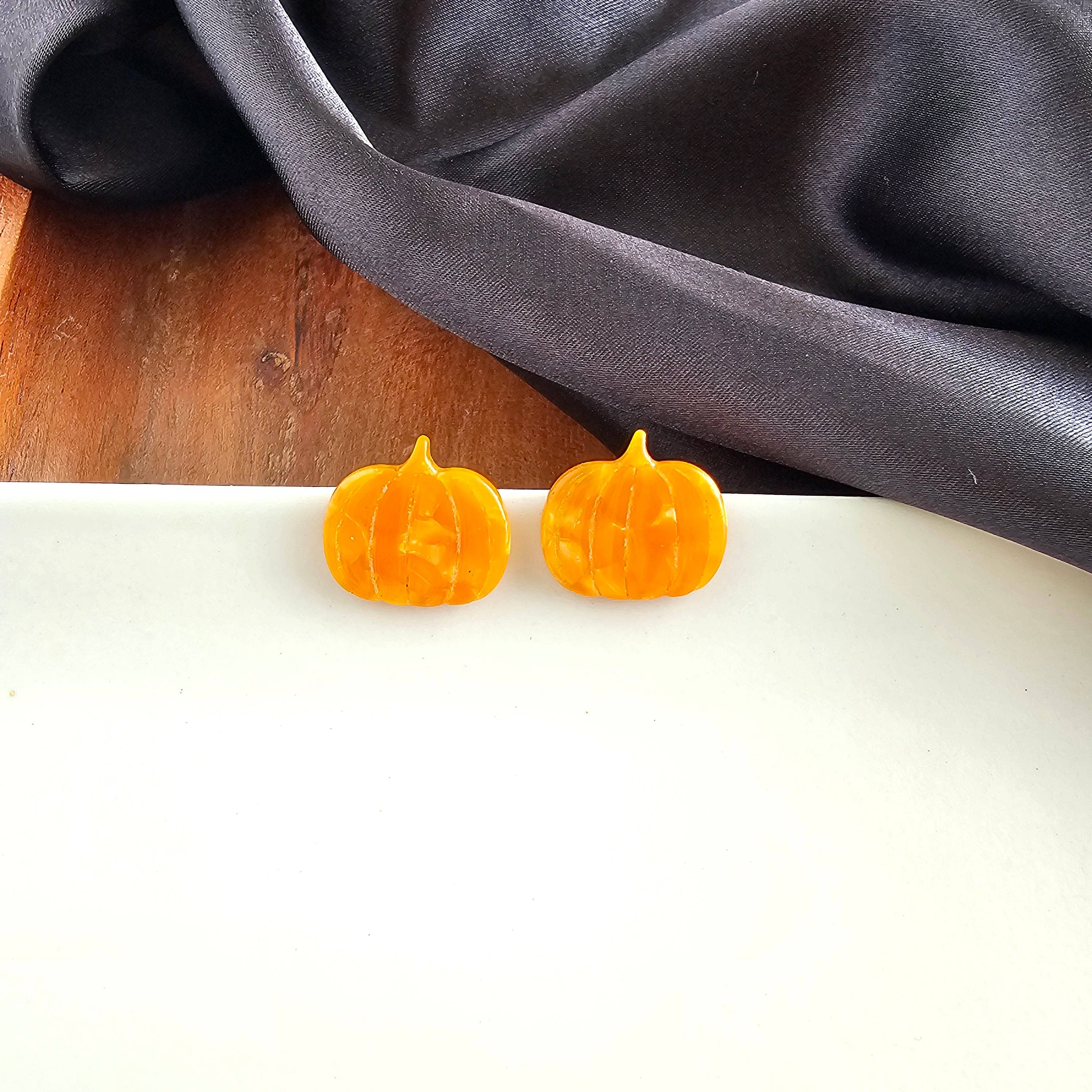 Orange Pumpkin Patch Studs