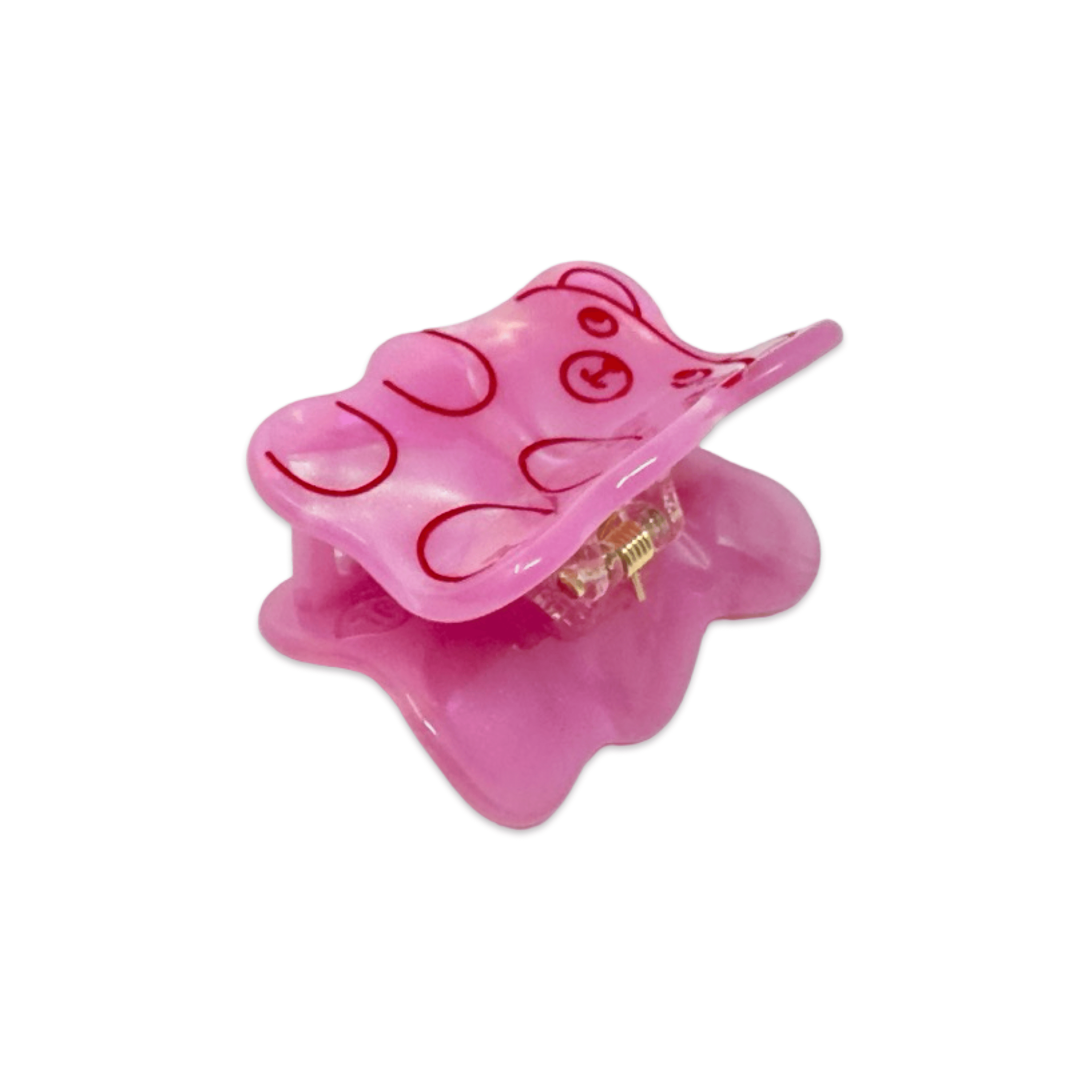 Mini Pink Gummy Bear Hair Claw Clip