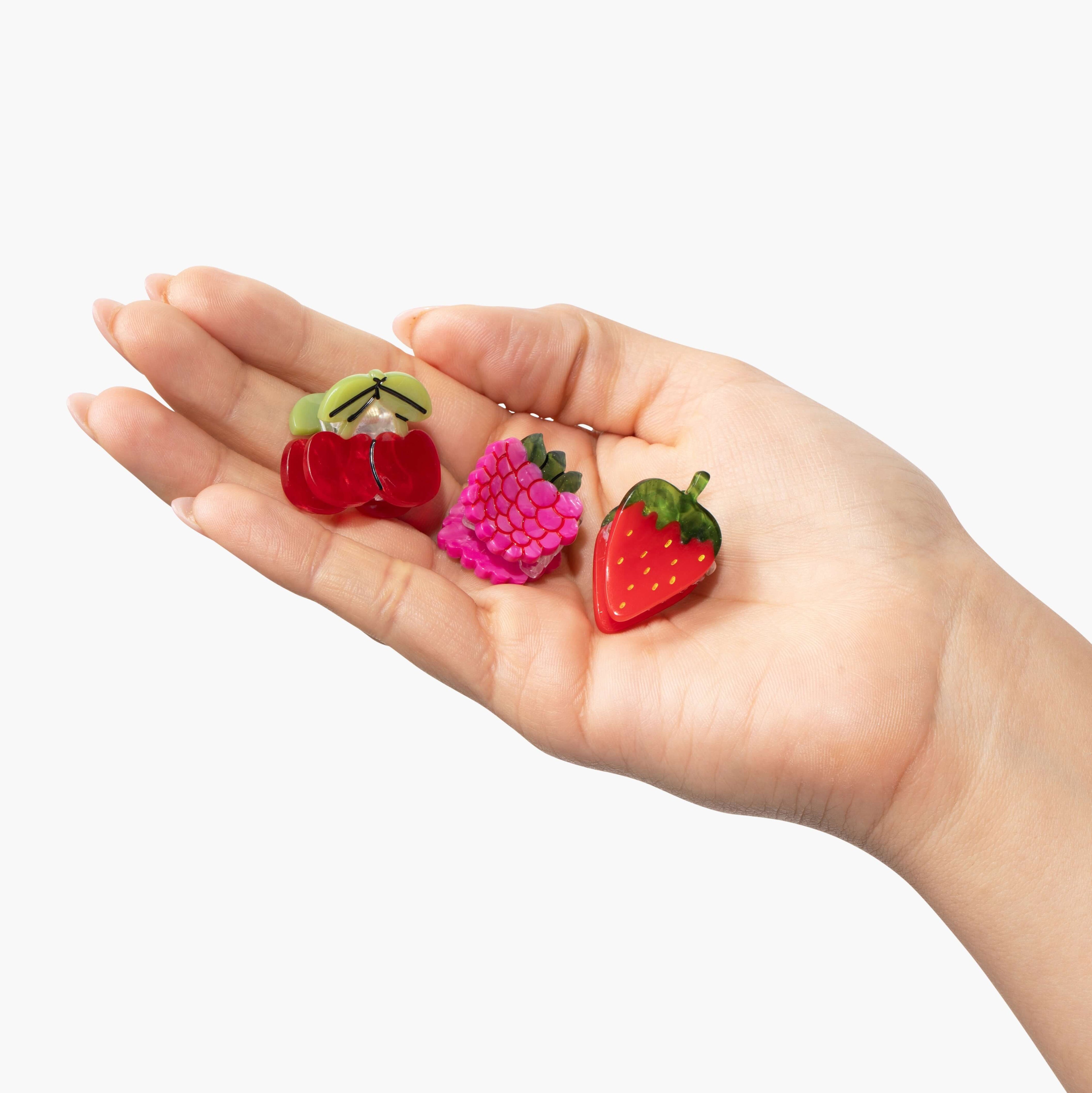 Micro Berry Basket Hair Clips