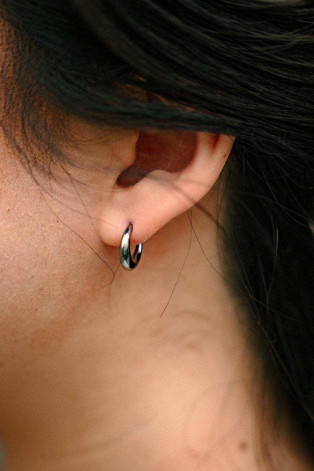 Mini Silver Luxe Selena Hoops