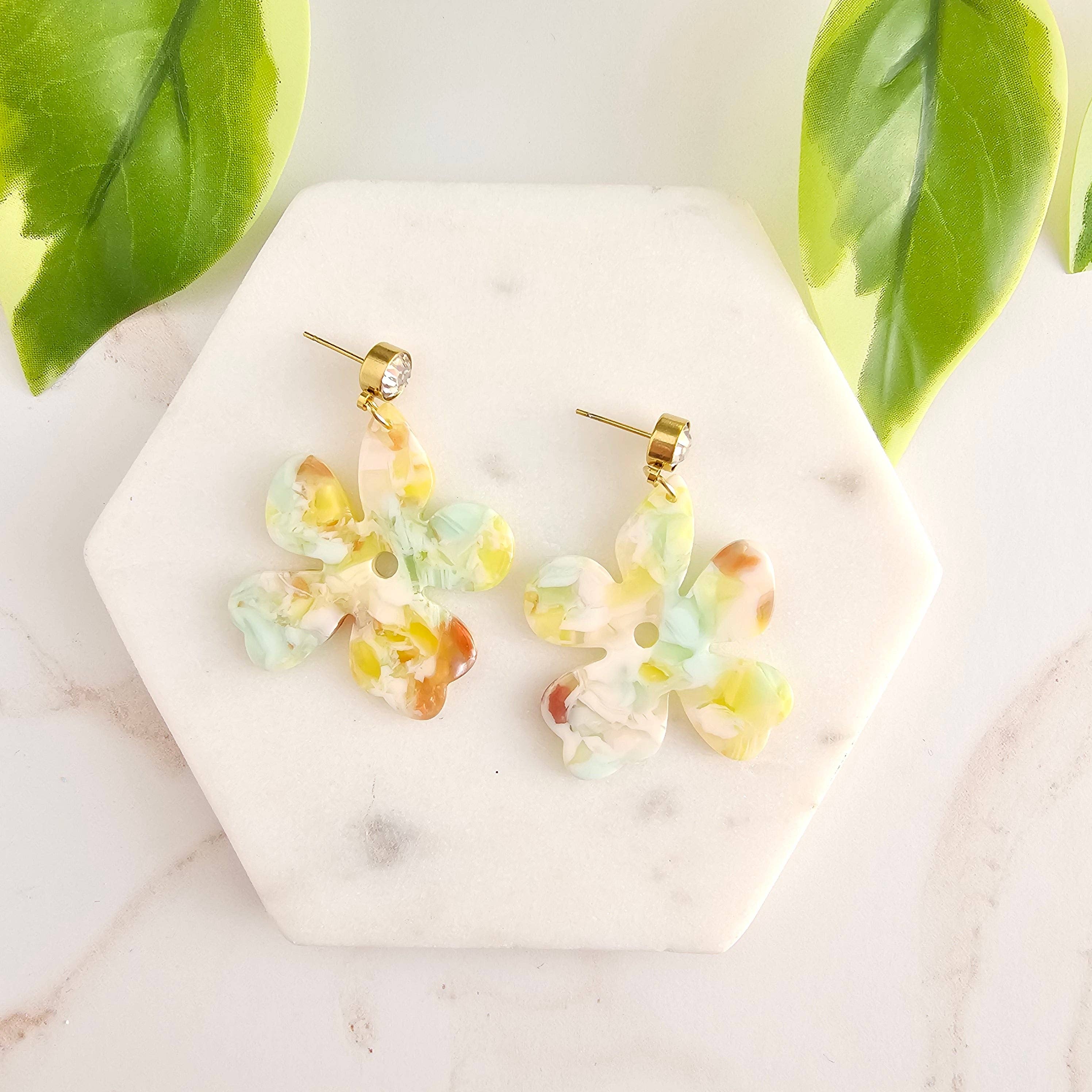 Citron Zest Petunia Earrings