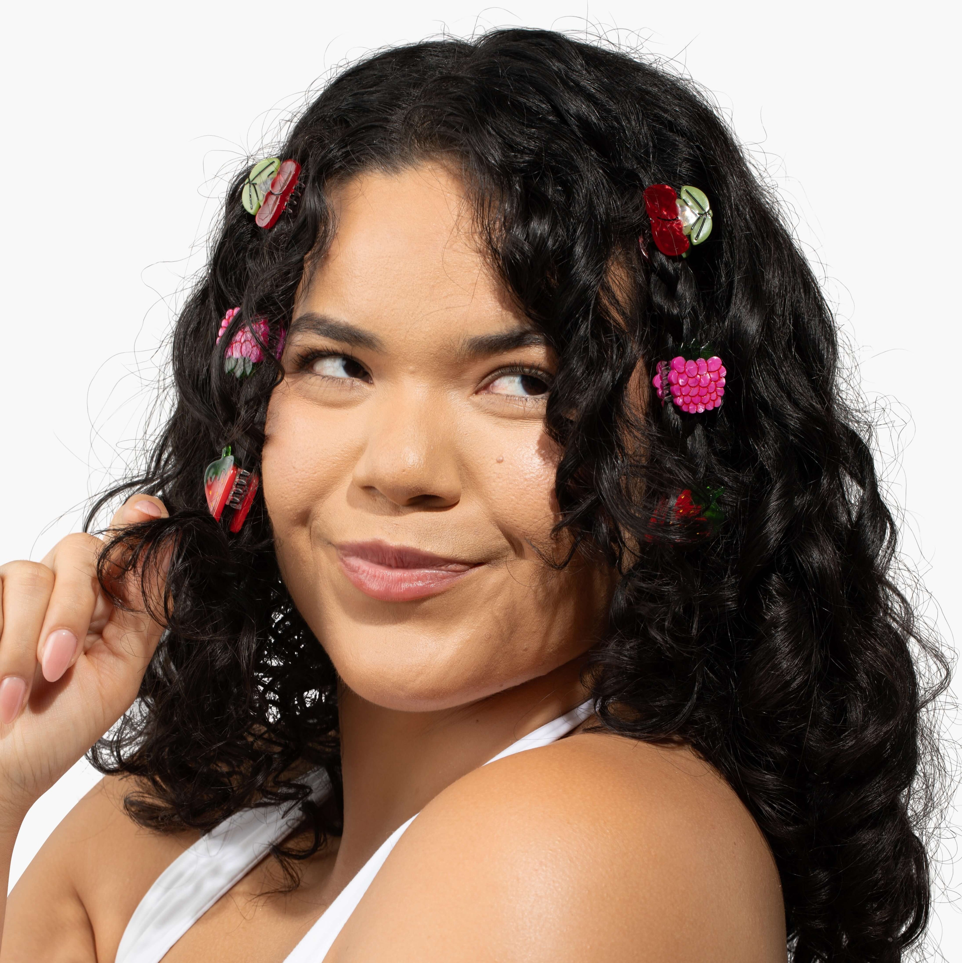 Micro Berry Basket Hair Clips