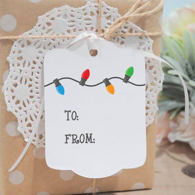 Christmas Lights Holiday Gift Tags