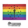 Indiana Rainbow Pride Flag