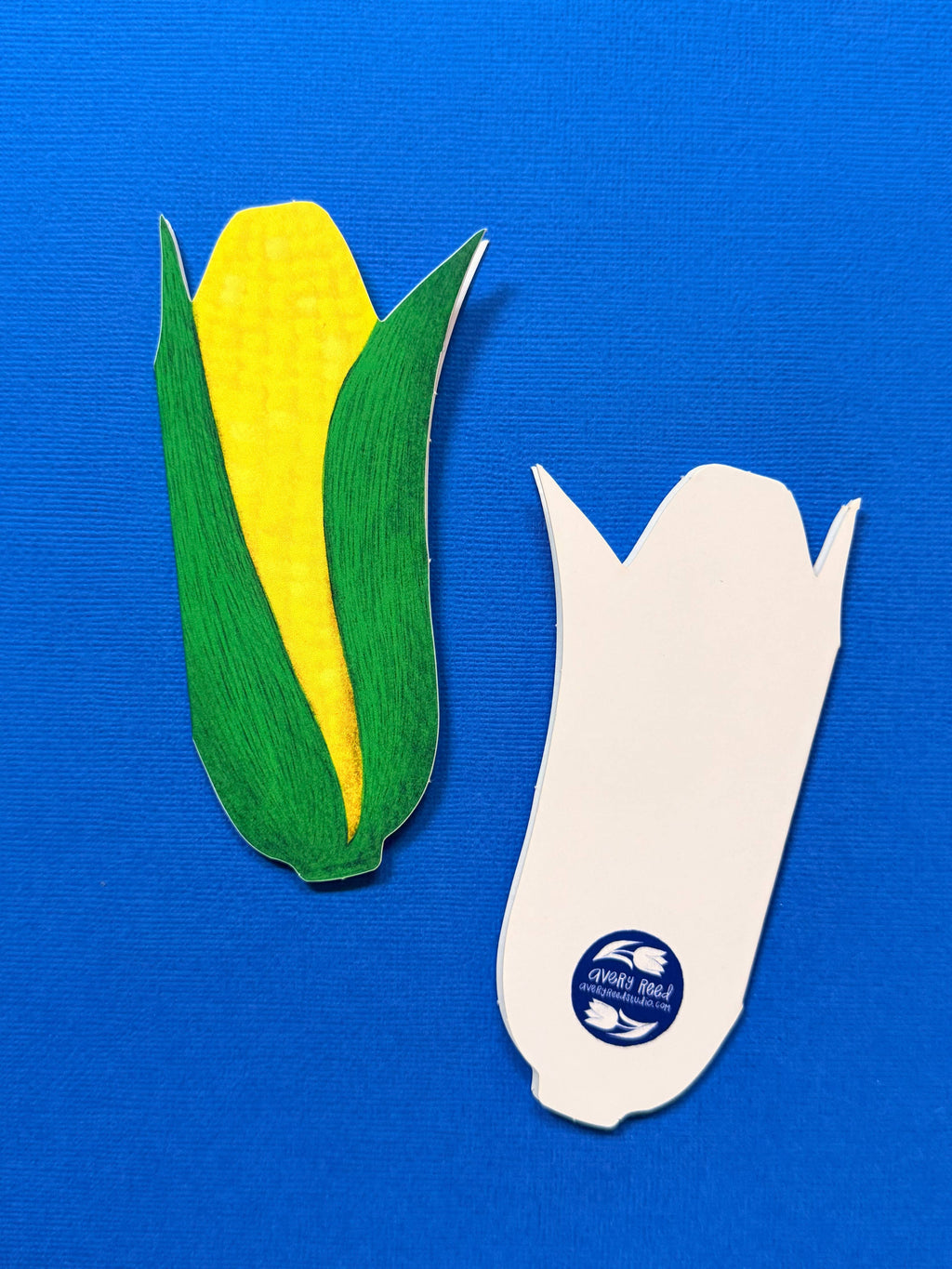 Corn on the Cob Die-Cut Greeting Card