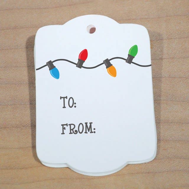 Christmas Lights Holiday Gift Tags