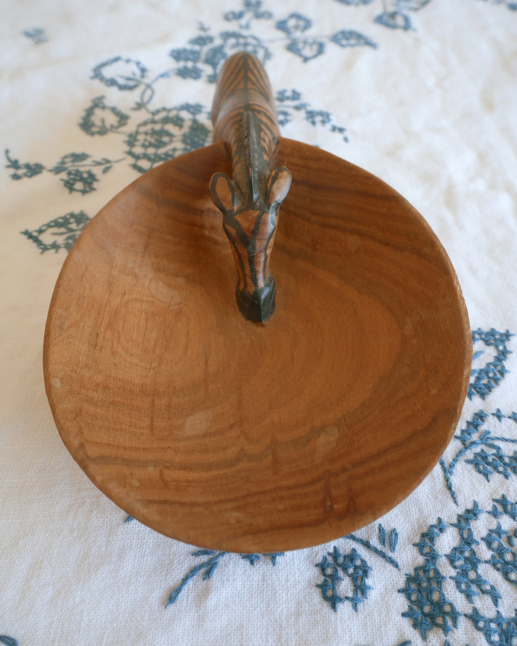 Wooden Zebra Bowl