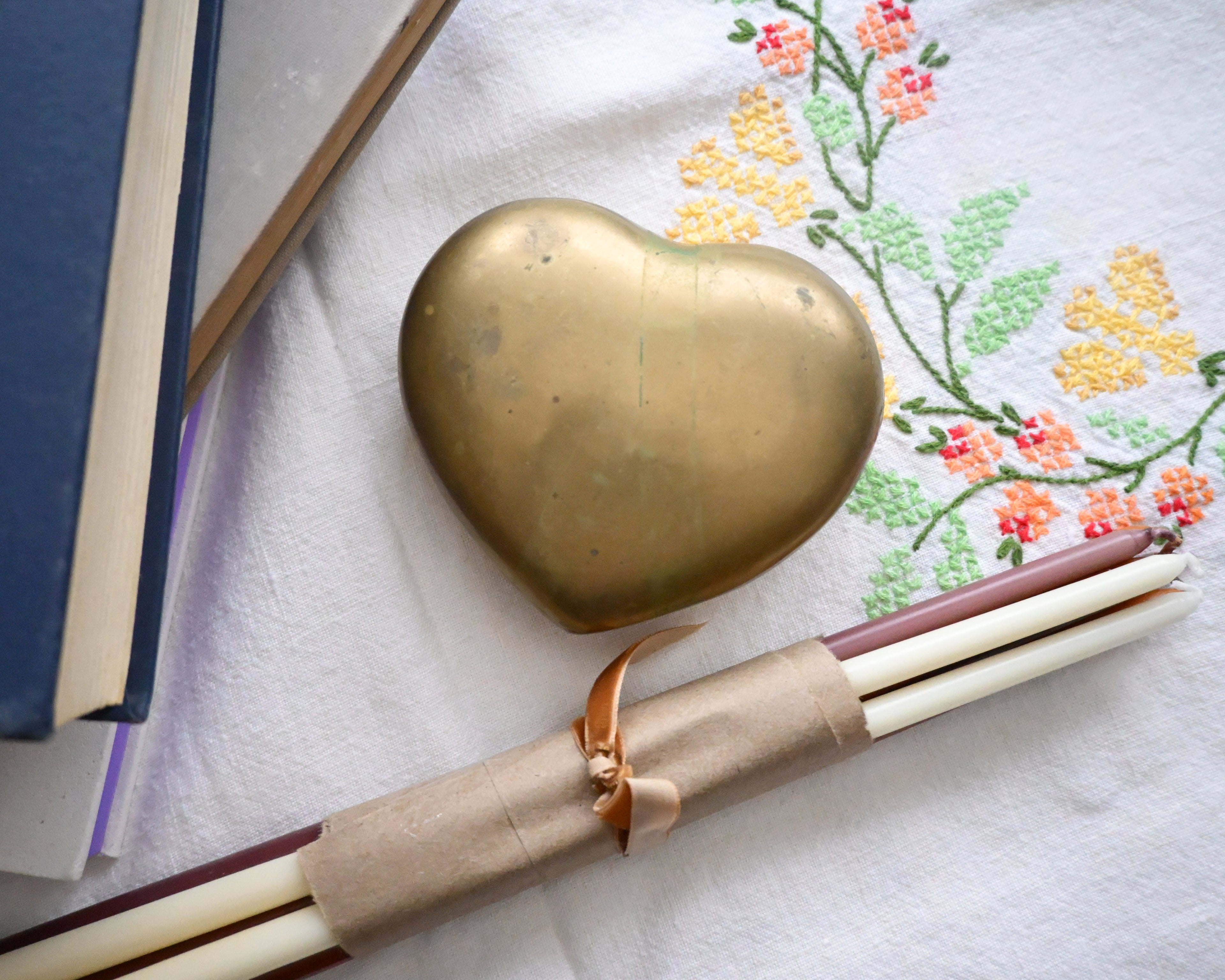 Brass Heart Trinket Dish