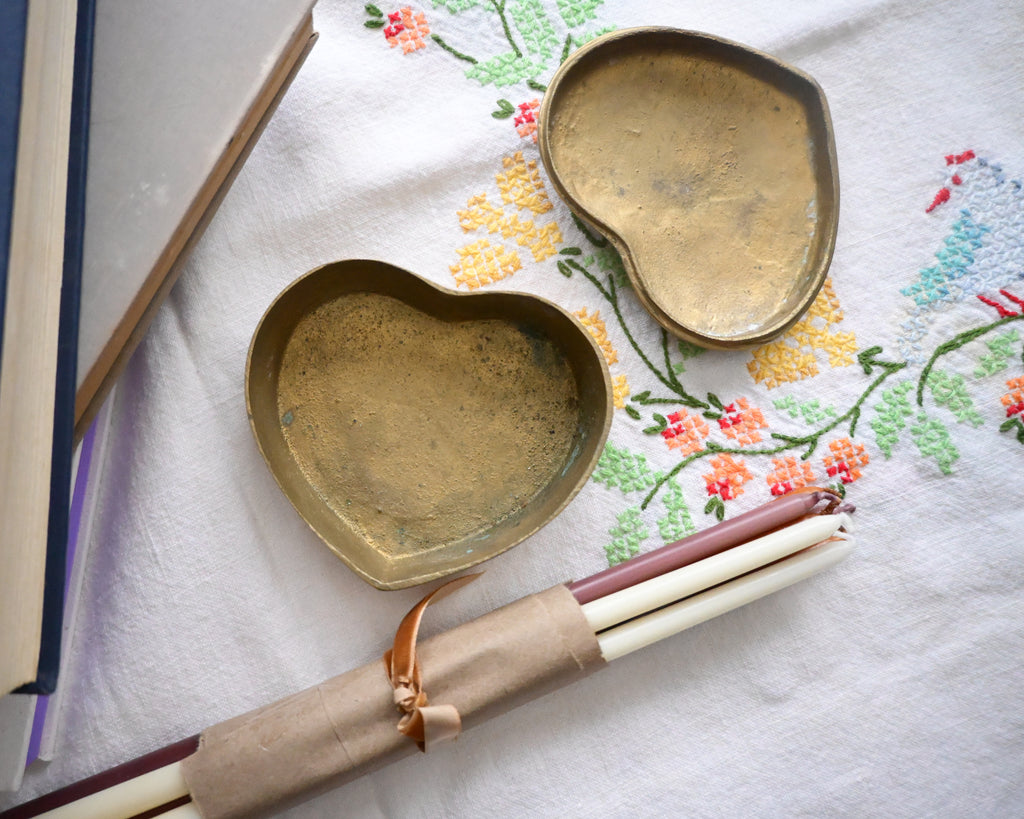 Brass Heart Trinket Dish