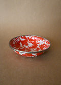 Red Splatterware Enamel Bowl