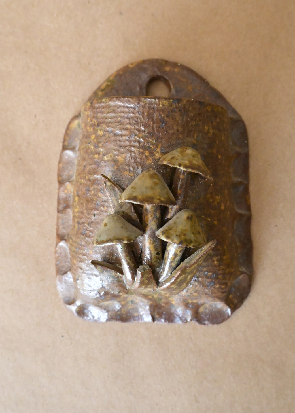 Ceramic Mushroom Wall Plaque