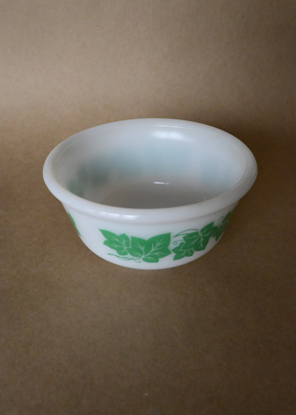 Milk Glass Ivy Bowl