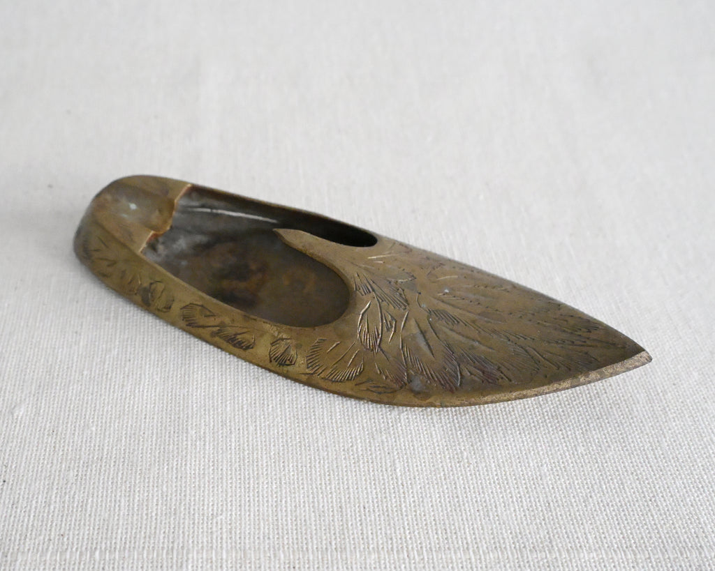 Brass Slipper Ashtray