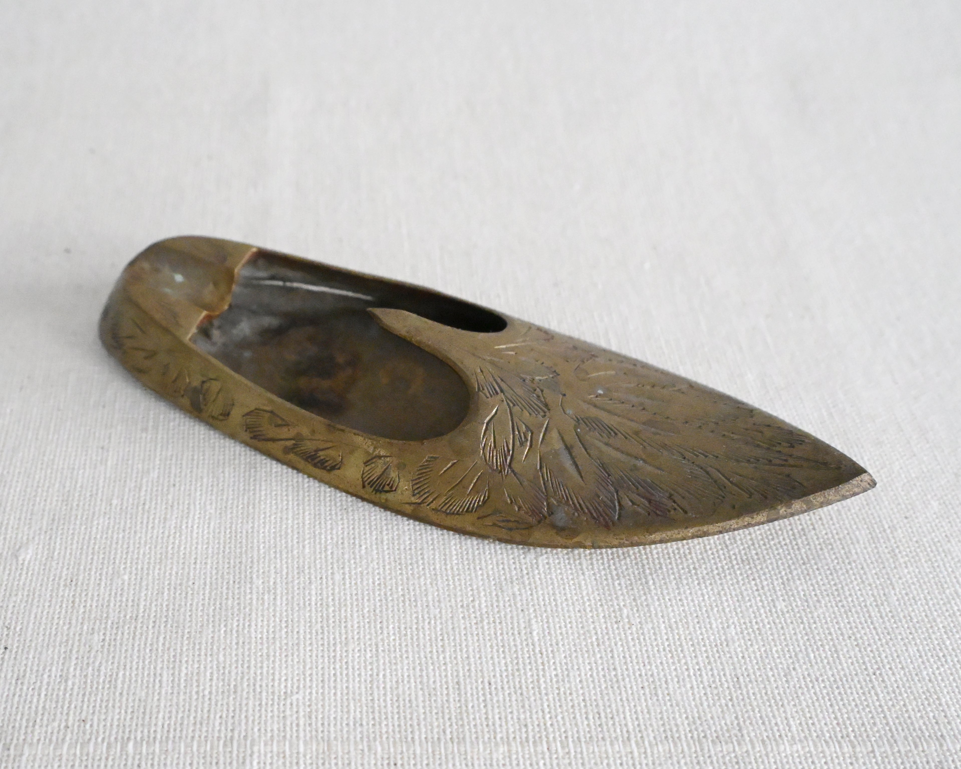 Brass Slipper Ashtray