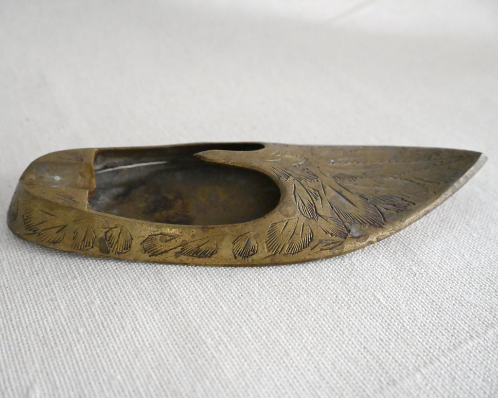 Brass Slipper Ashtray