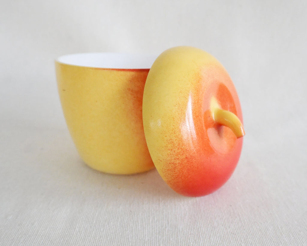Milk Glass Apple Jar