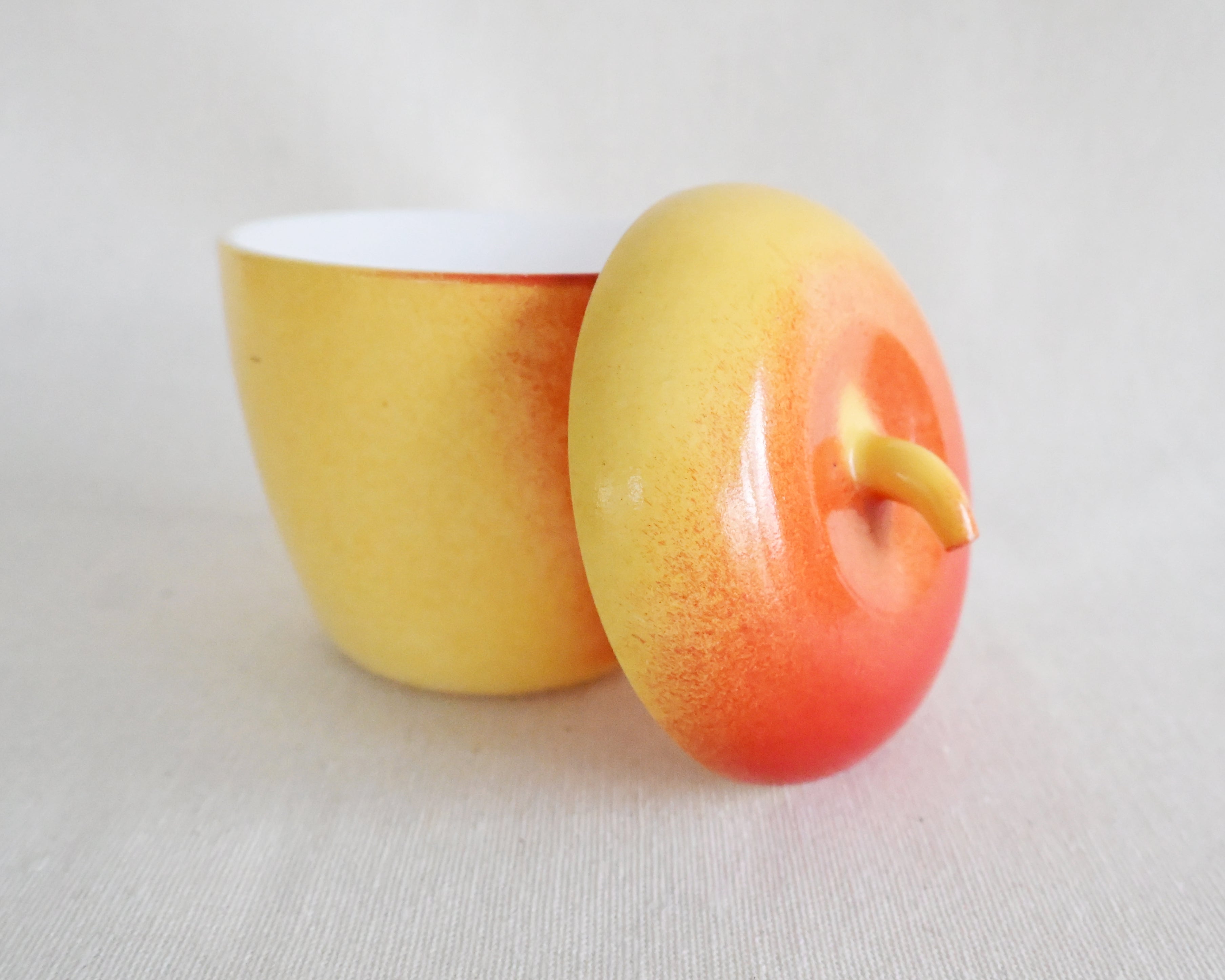 Milk Glass Apple Jar
