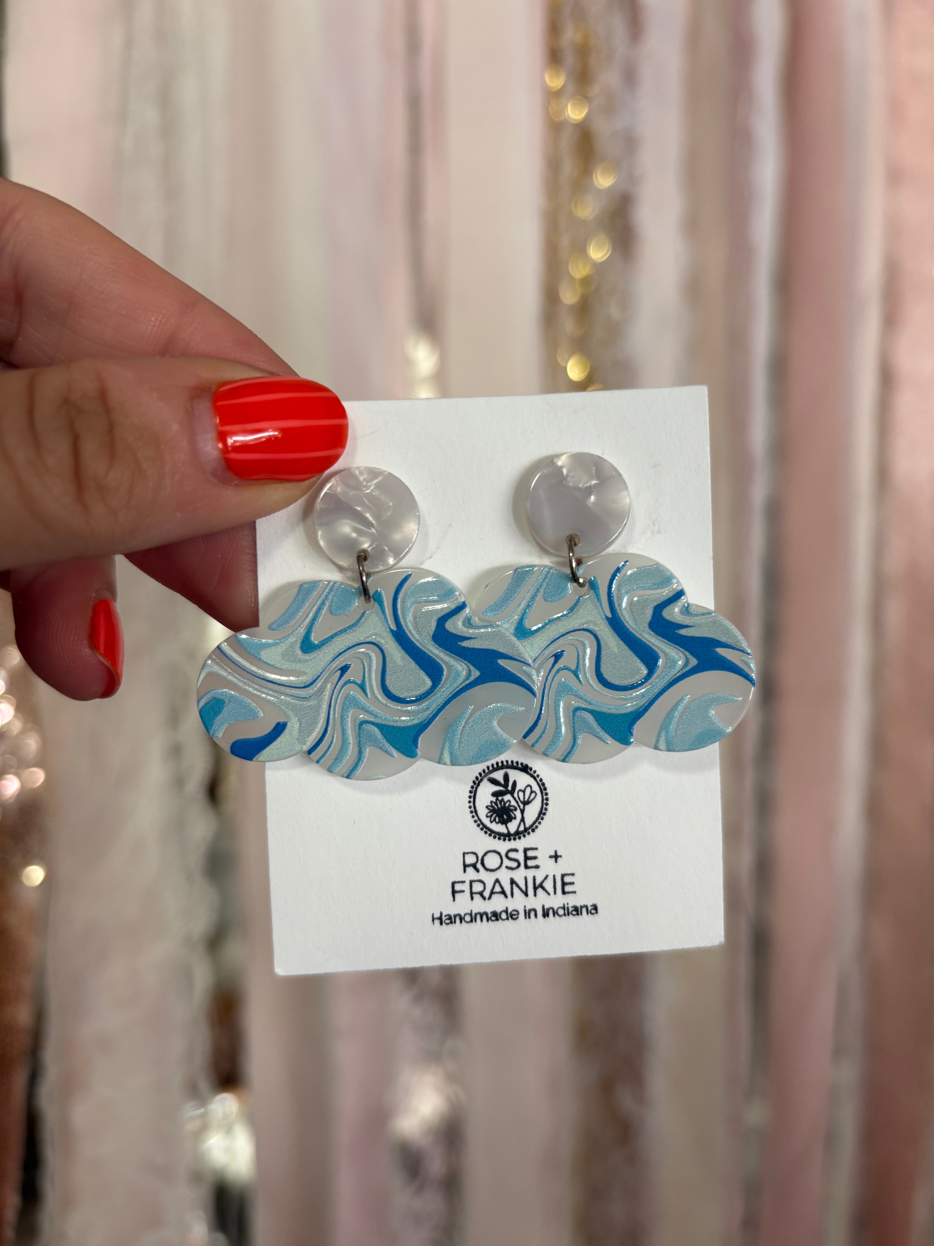 Watercolor Cloud Earrings