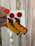 Hot Dog Doggie Earrings