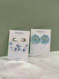 Blue Flower Studs