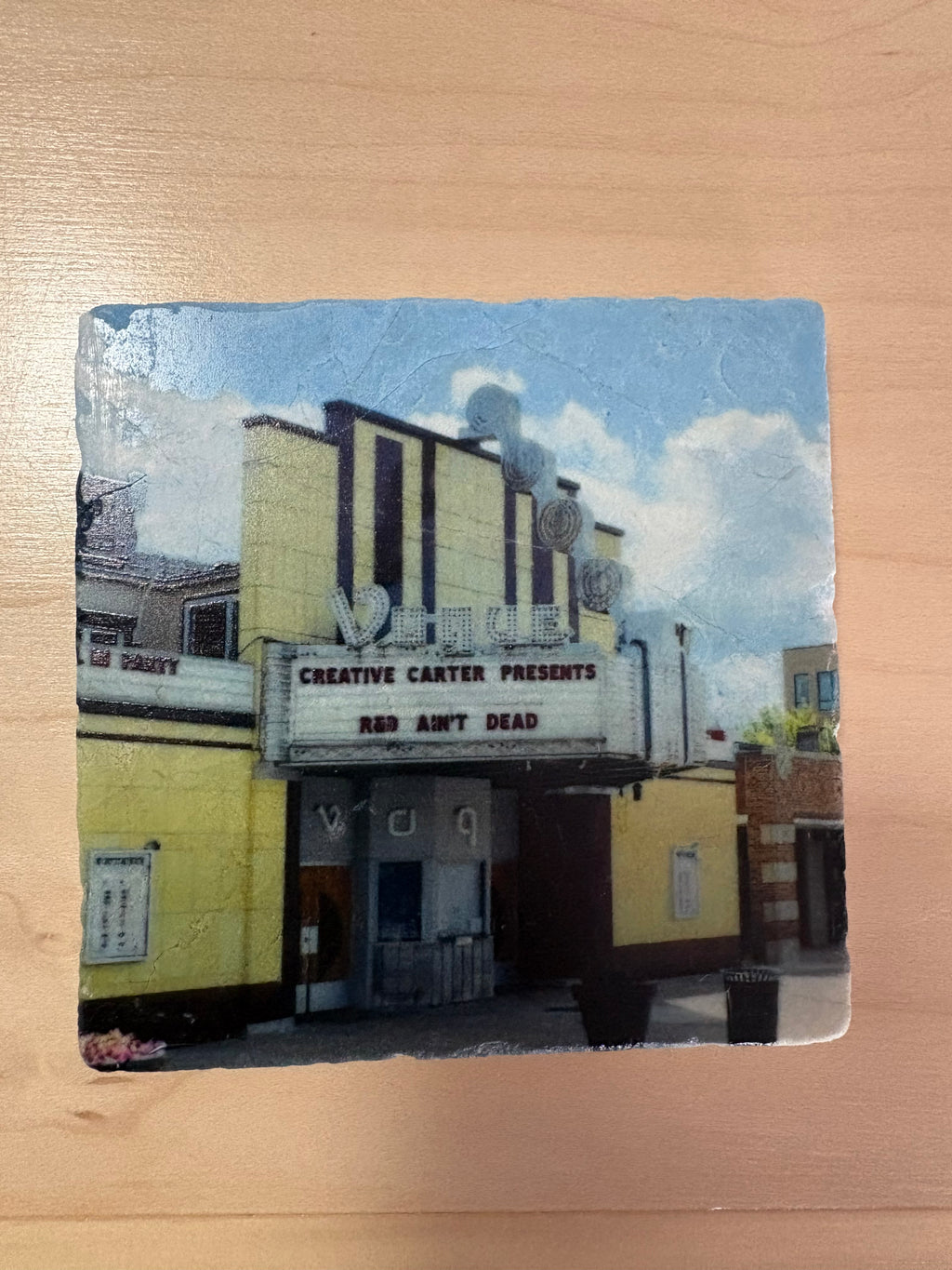Vogue Theatre Now Playing Marble Coaster