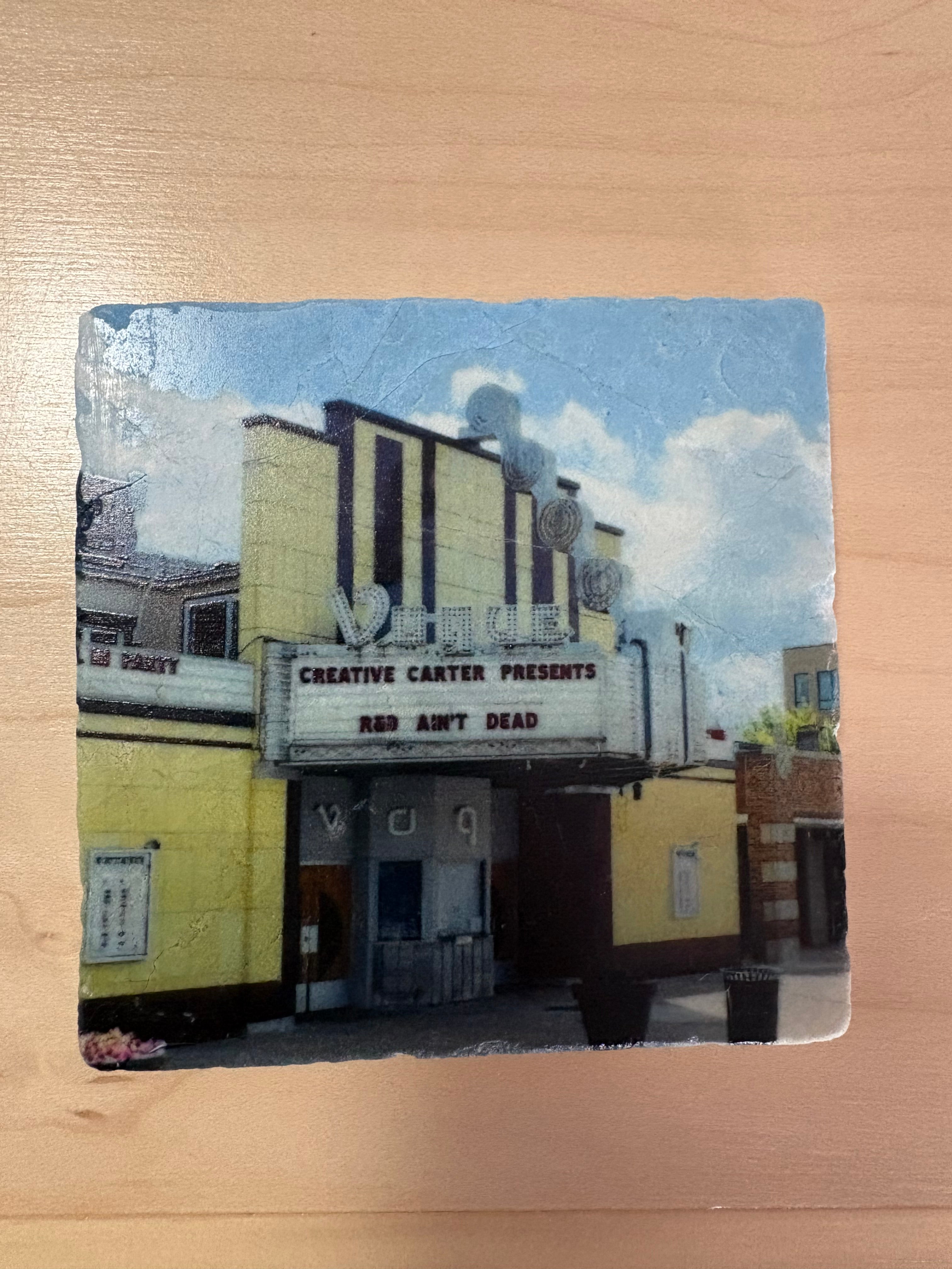 Vogue Theatre Now Playing Marble Coaster