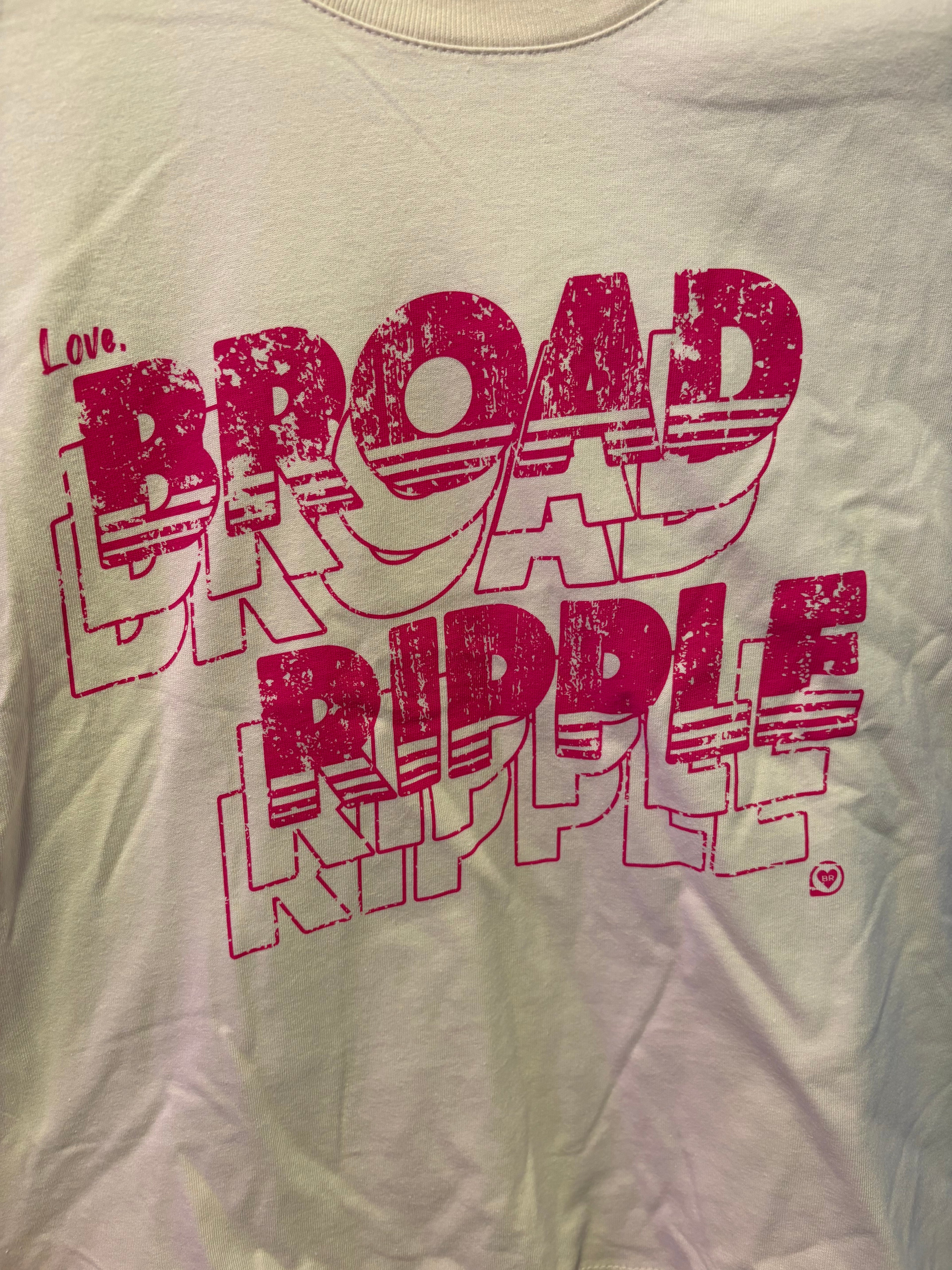 Pink Crop Love Broad Ripple T Shirt
