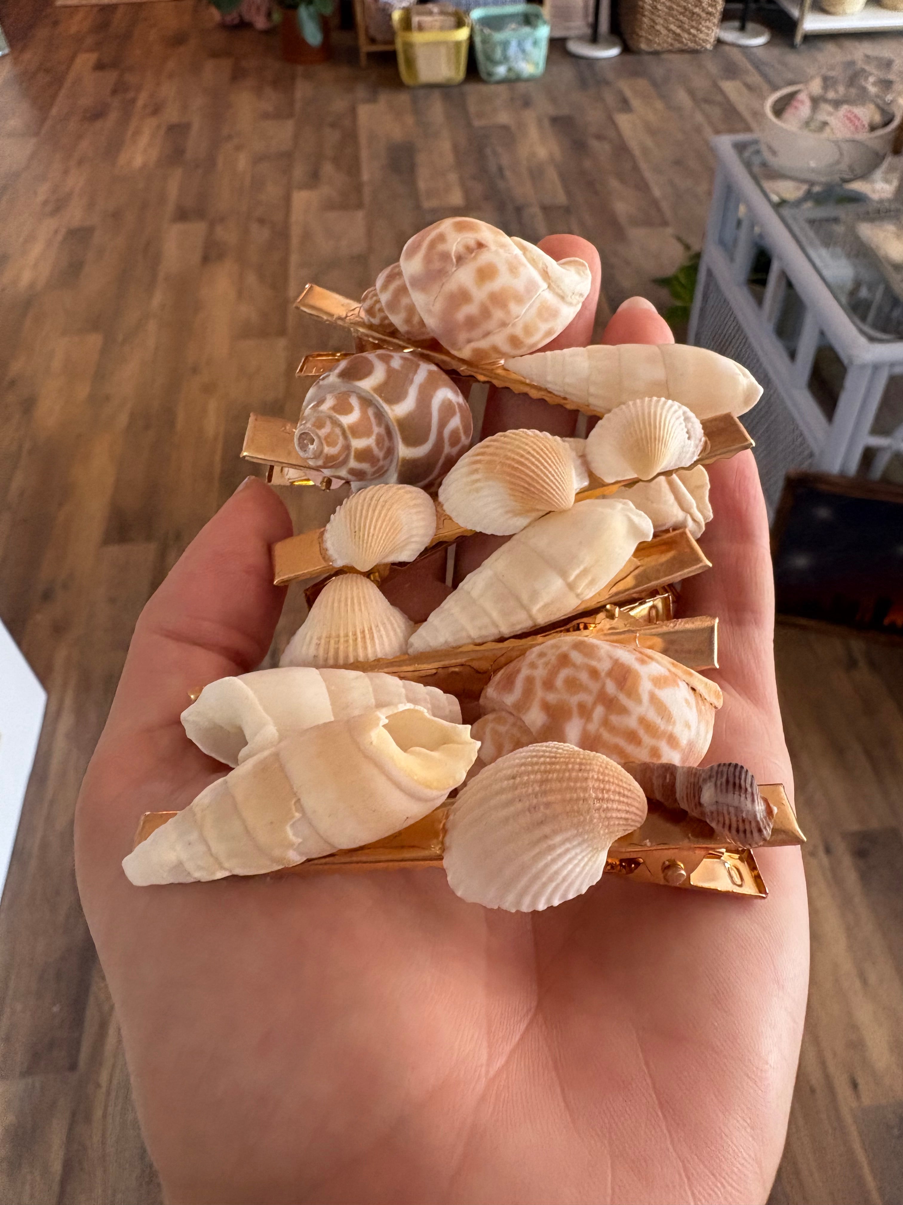 Seashell Hair Clips