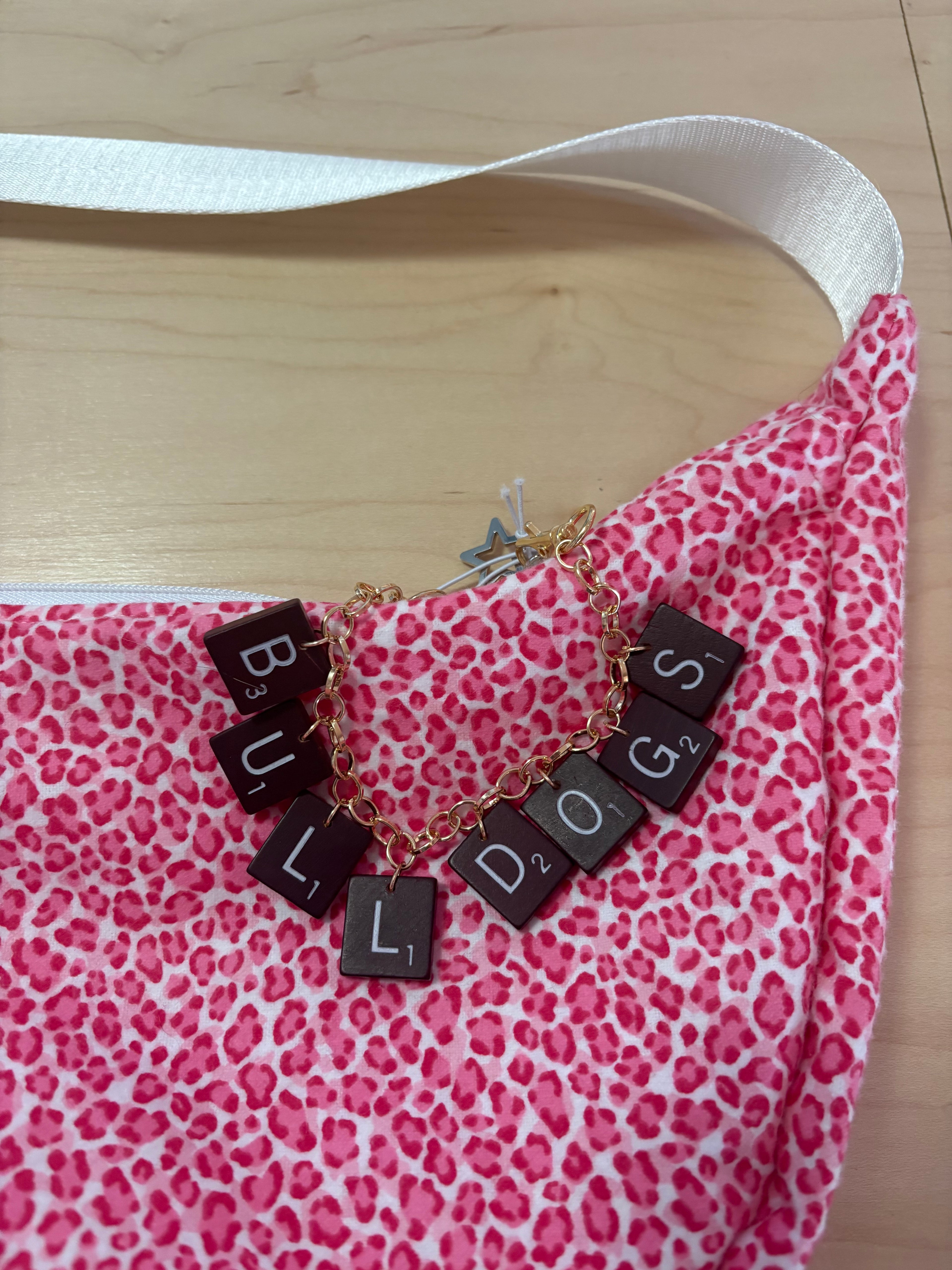 Bull dogs Scrabble Bag Charm