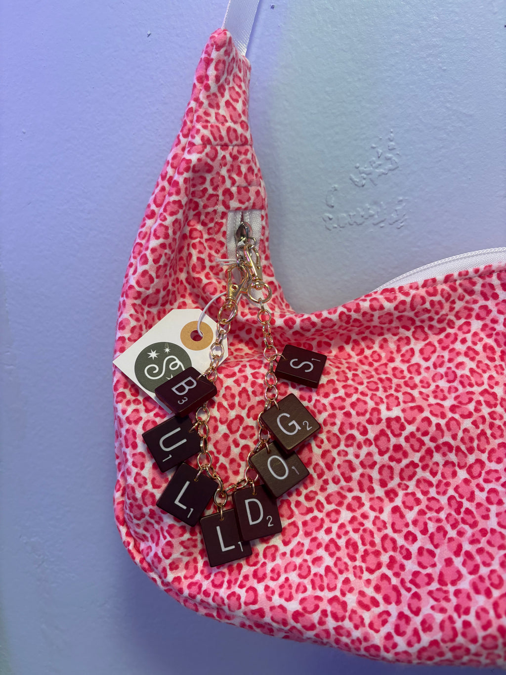 Bull dogs Scrabble Bag Charm