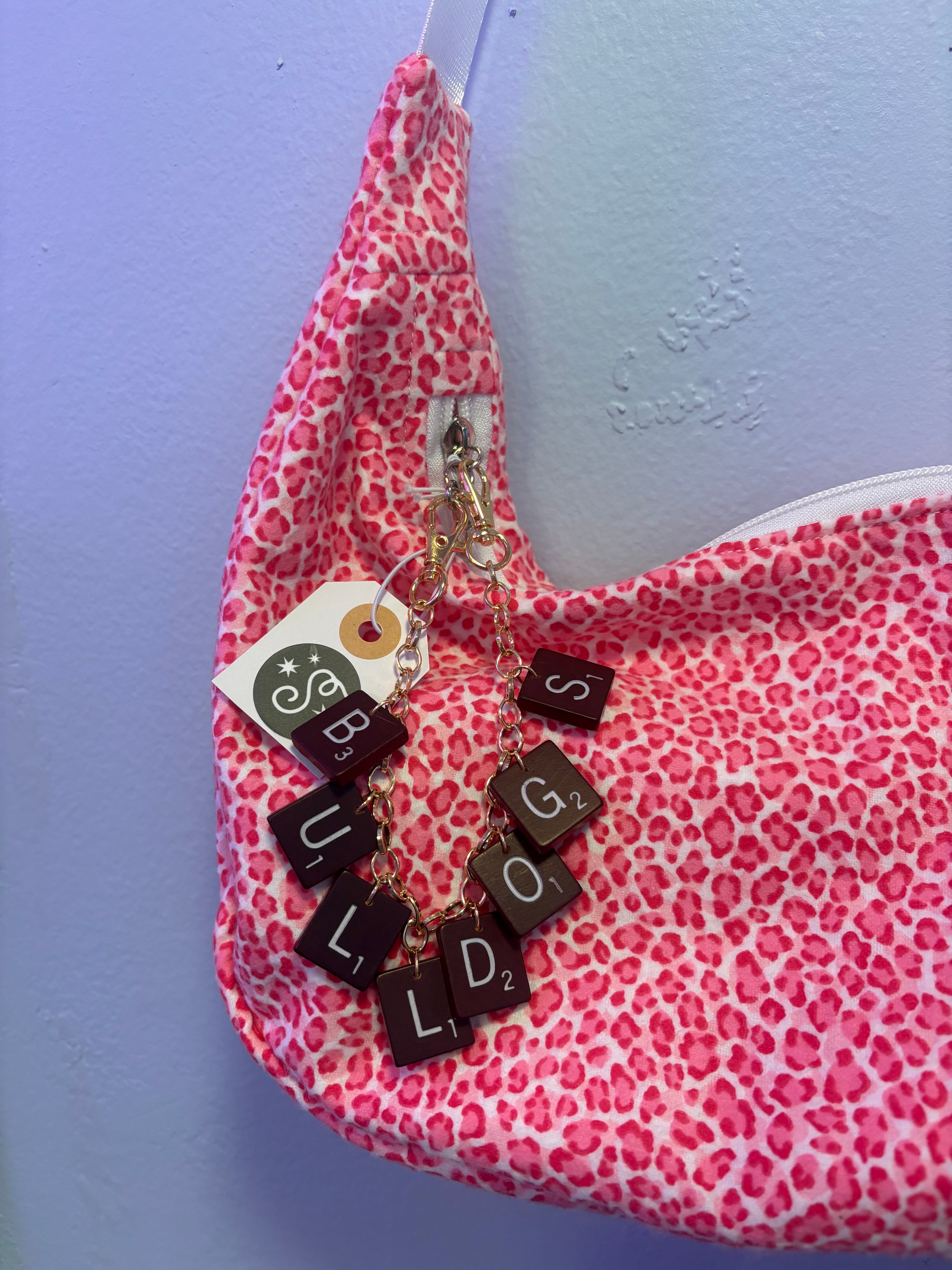 Bull dogs Scrabble Bag Charm