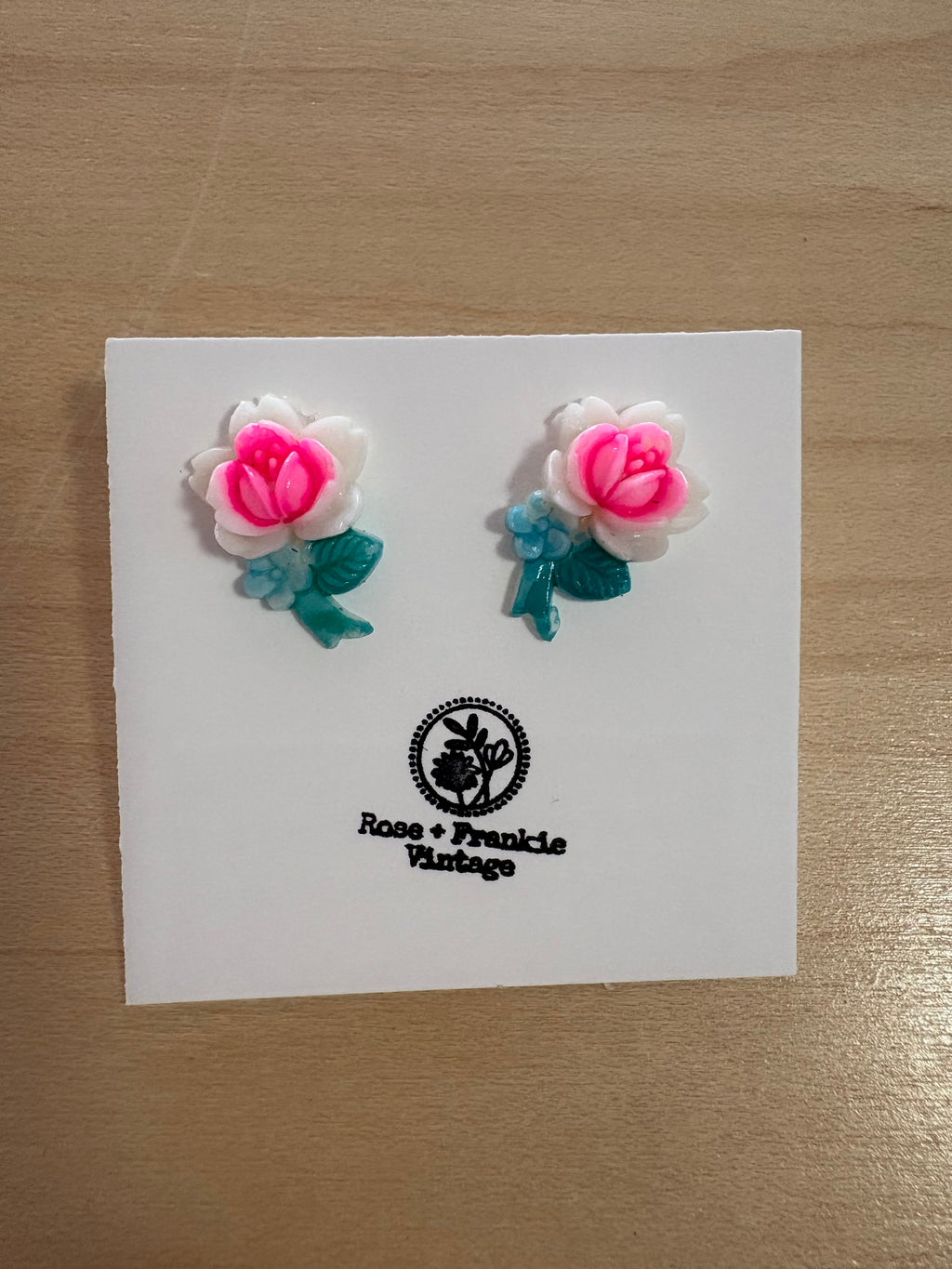 Vintage Flower Charm Earrings