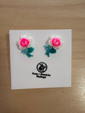 Vintage Flower Charm Earrings