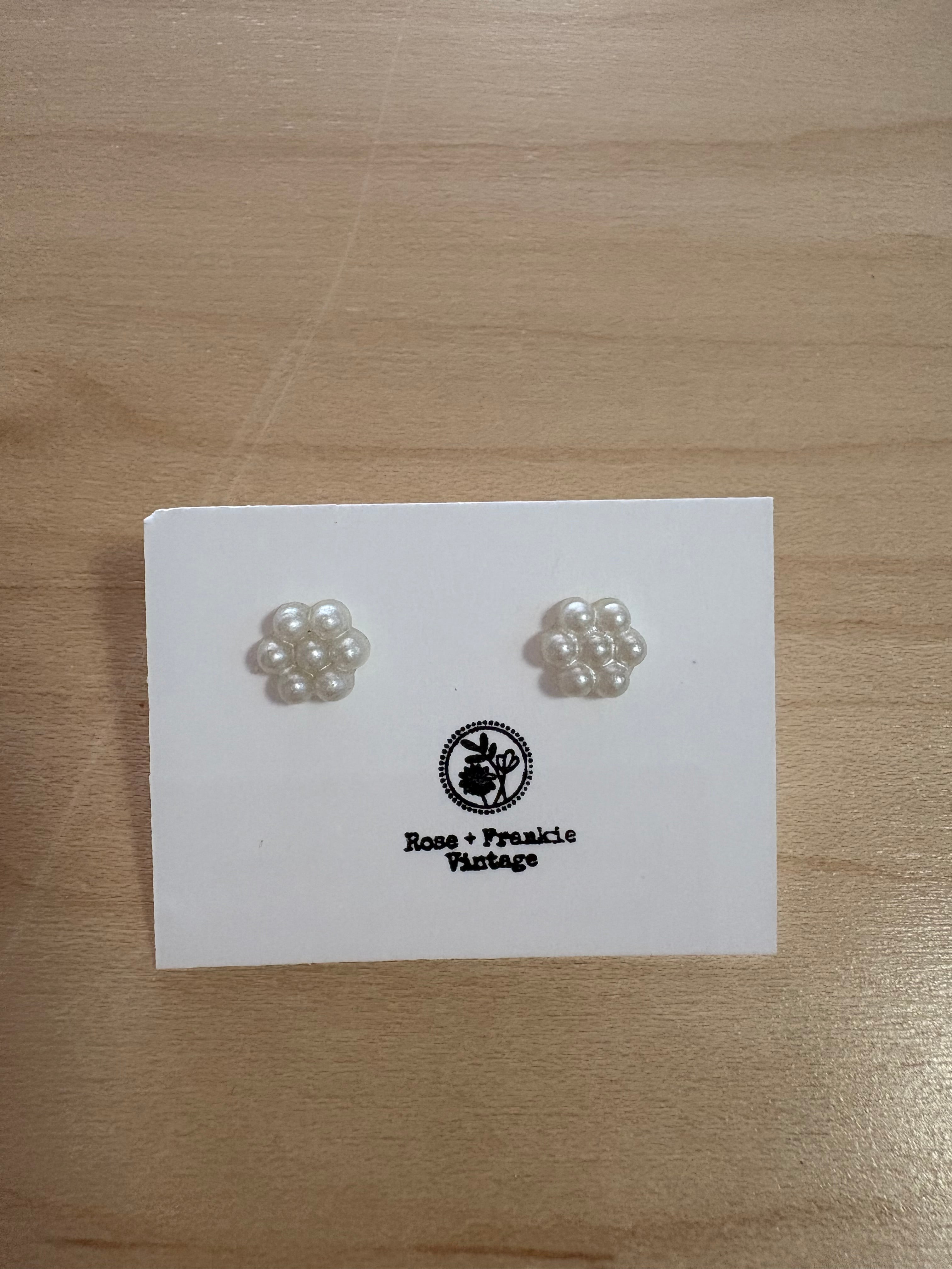Vintage Faux Pearl Studs
