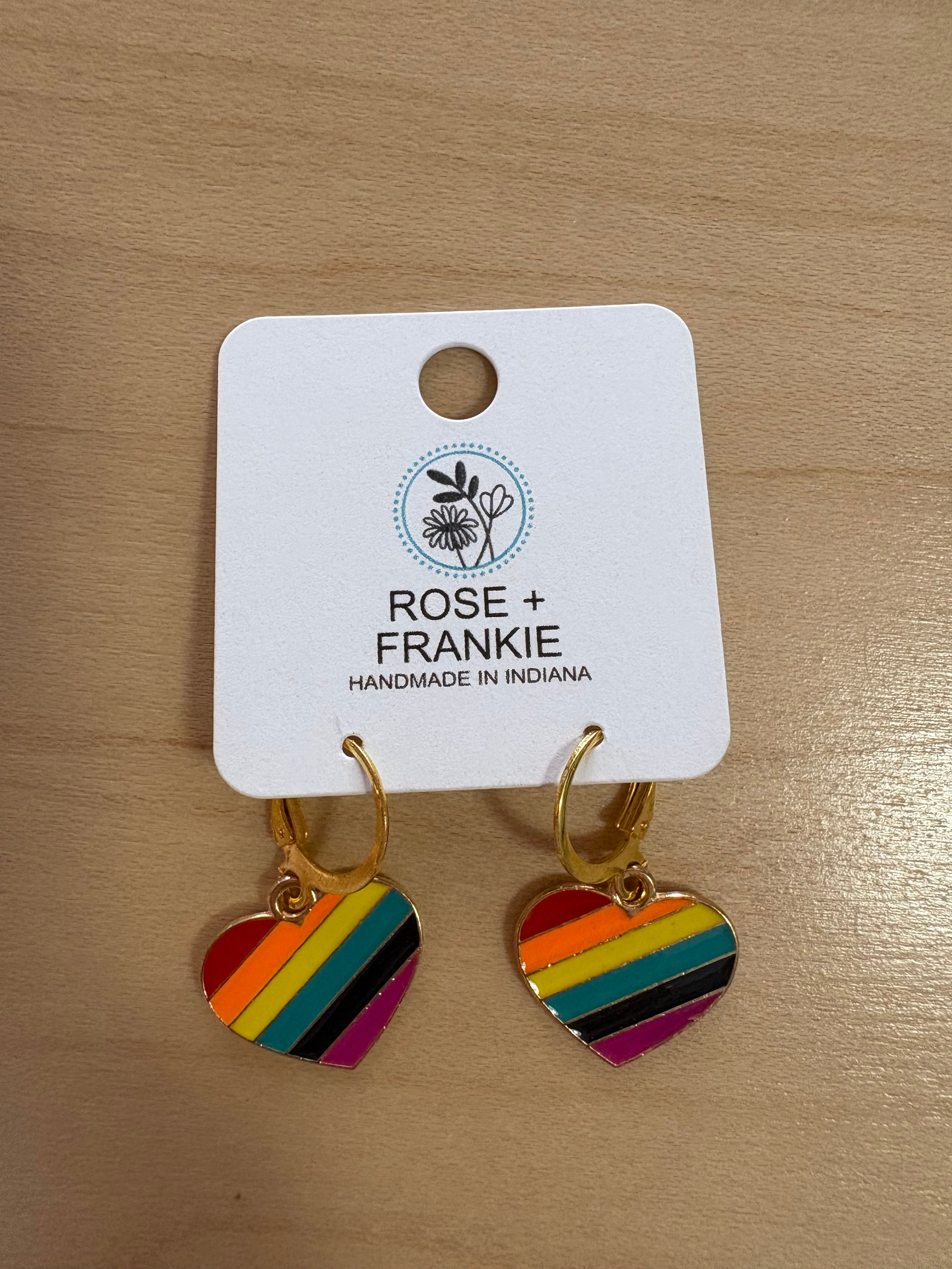 Rainbow Heart Earrings