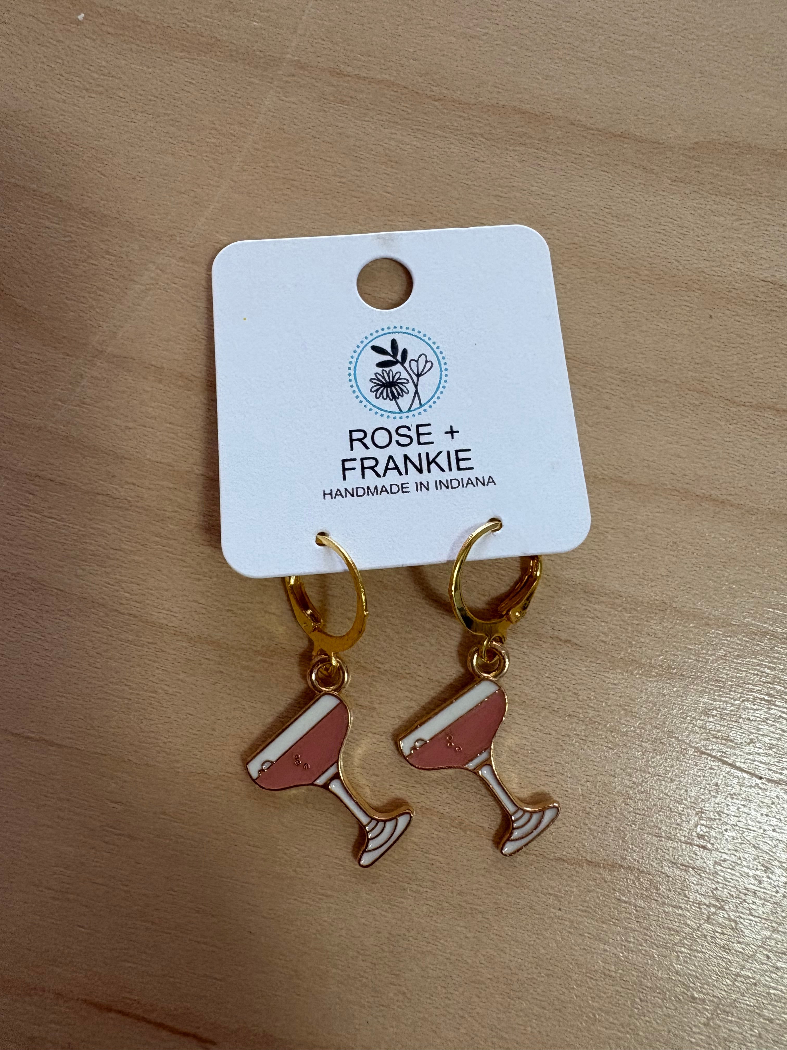 Pink Lady Cocktail Earrings