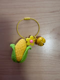 Crochet Corn Keychain