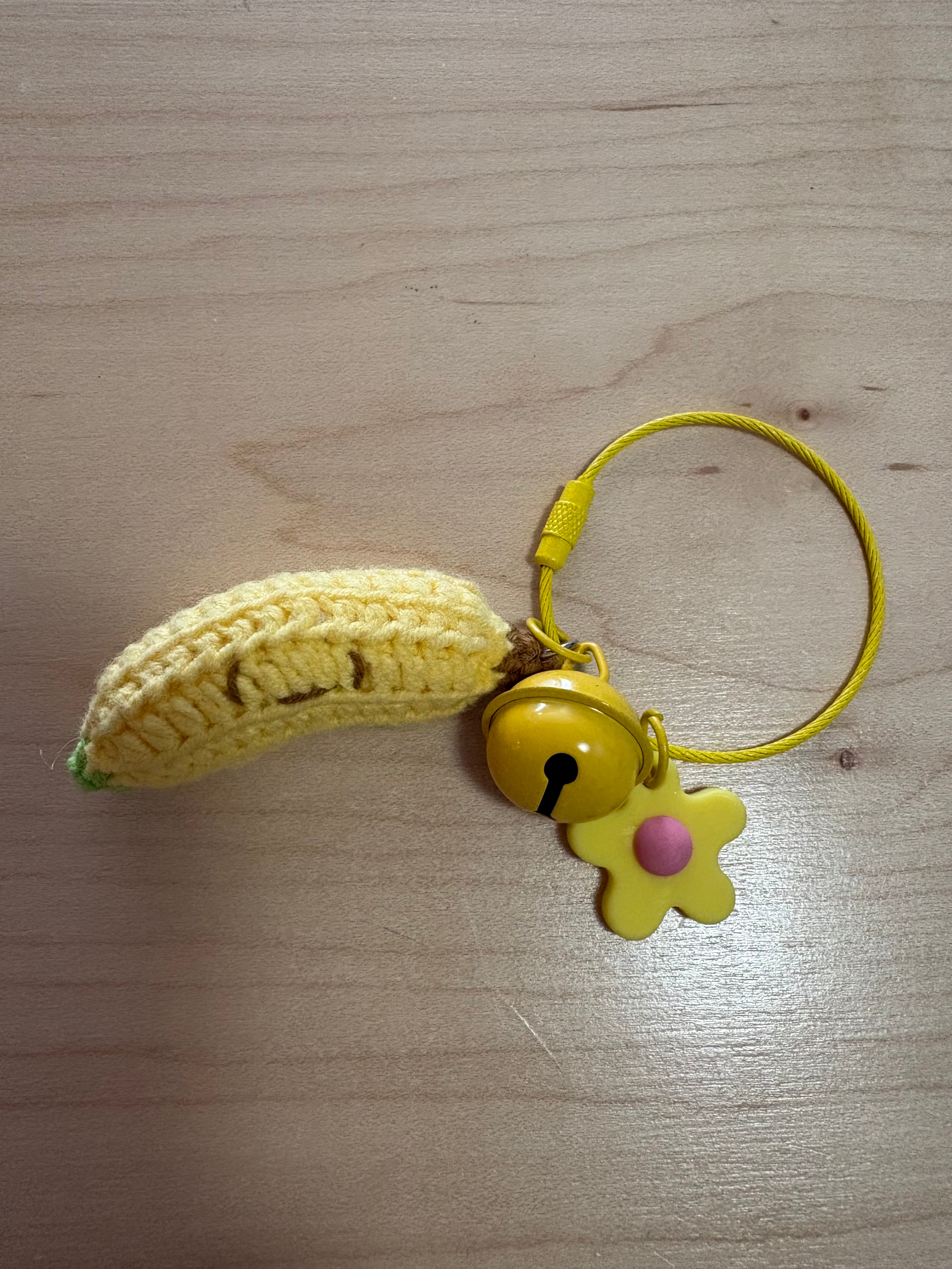 Crochet Banana Keychain