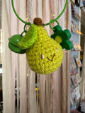 Crochet Pear Keychain