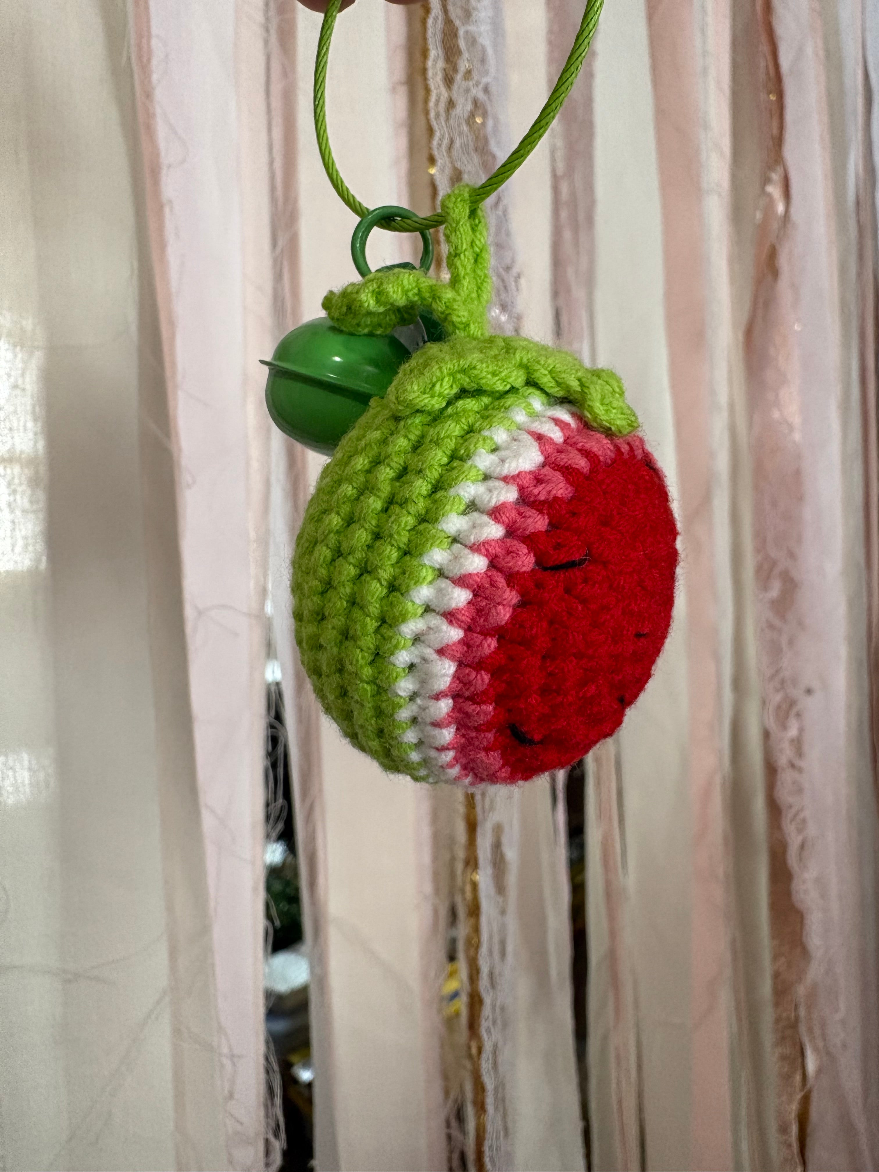 Crochet Watermelon Keychain
