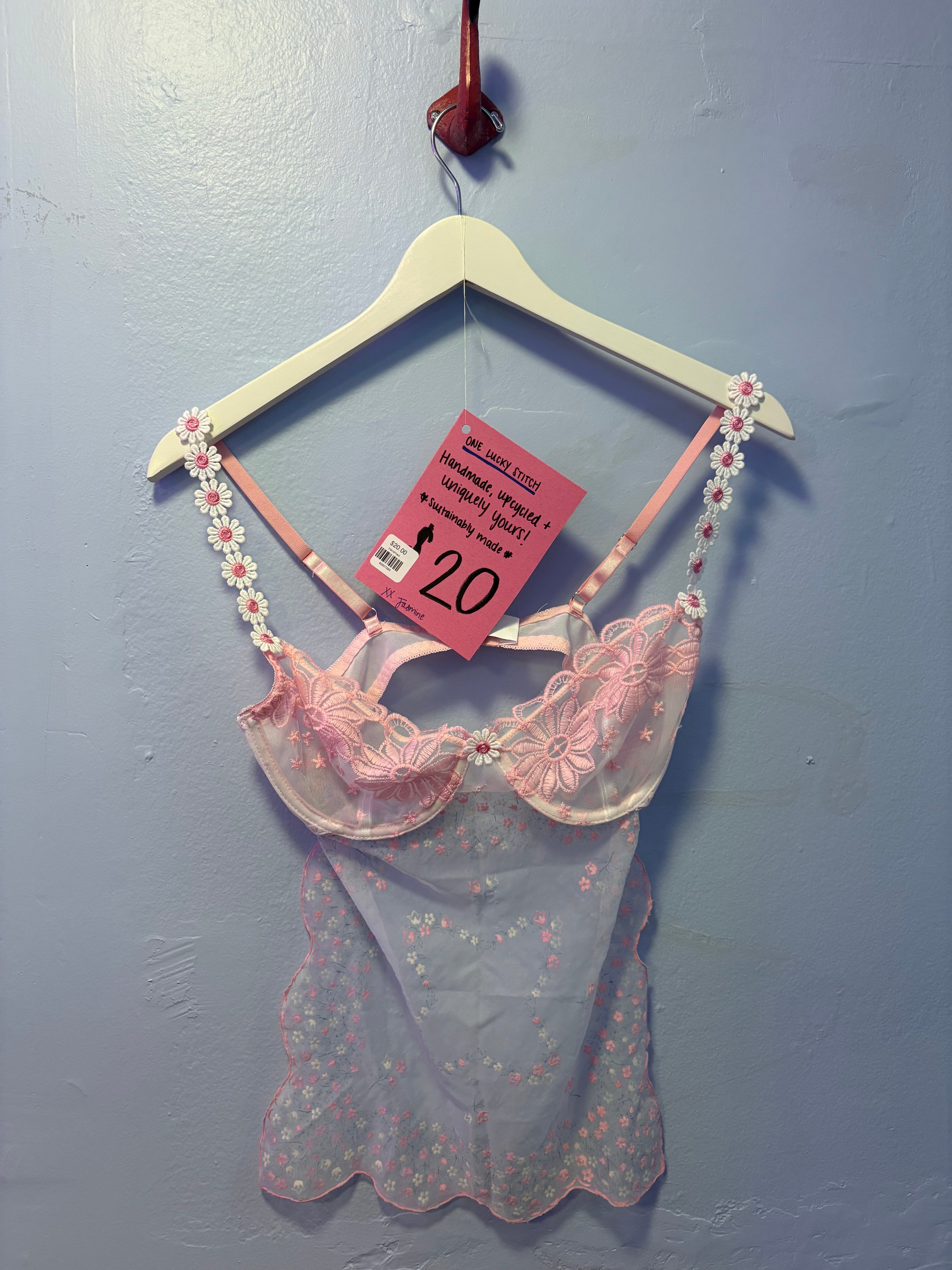 Handmade Upcycled Bra Top
