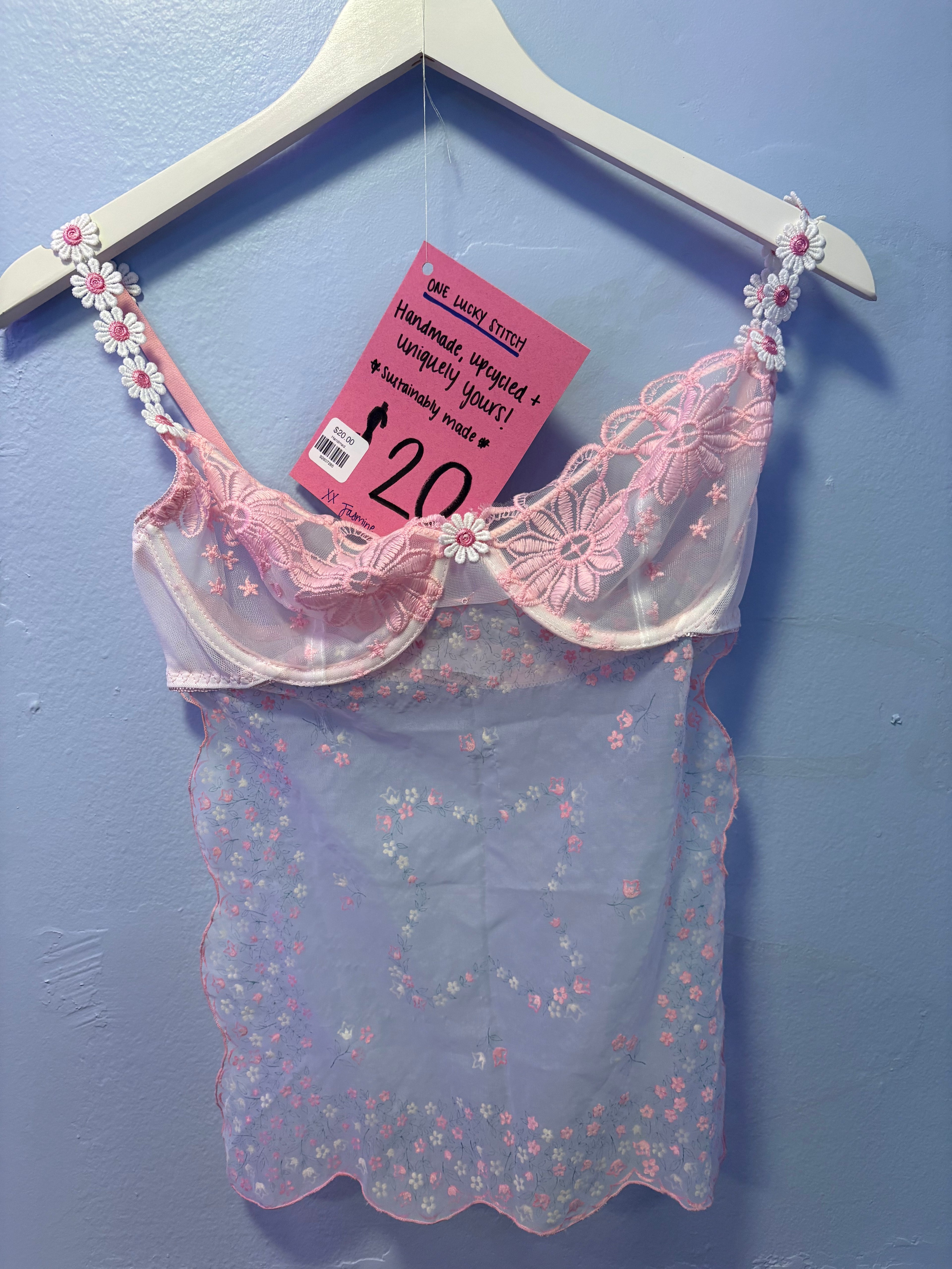 Handmade Upcycled Bra Top