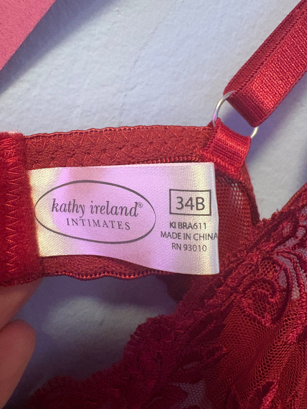 Handmade Upcycled Red Bra Top
