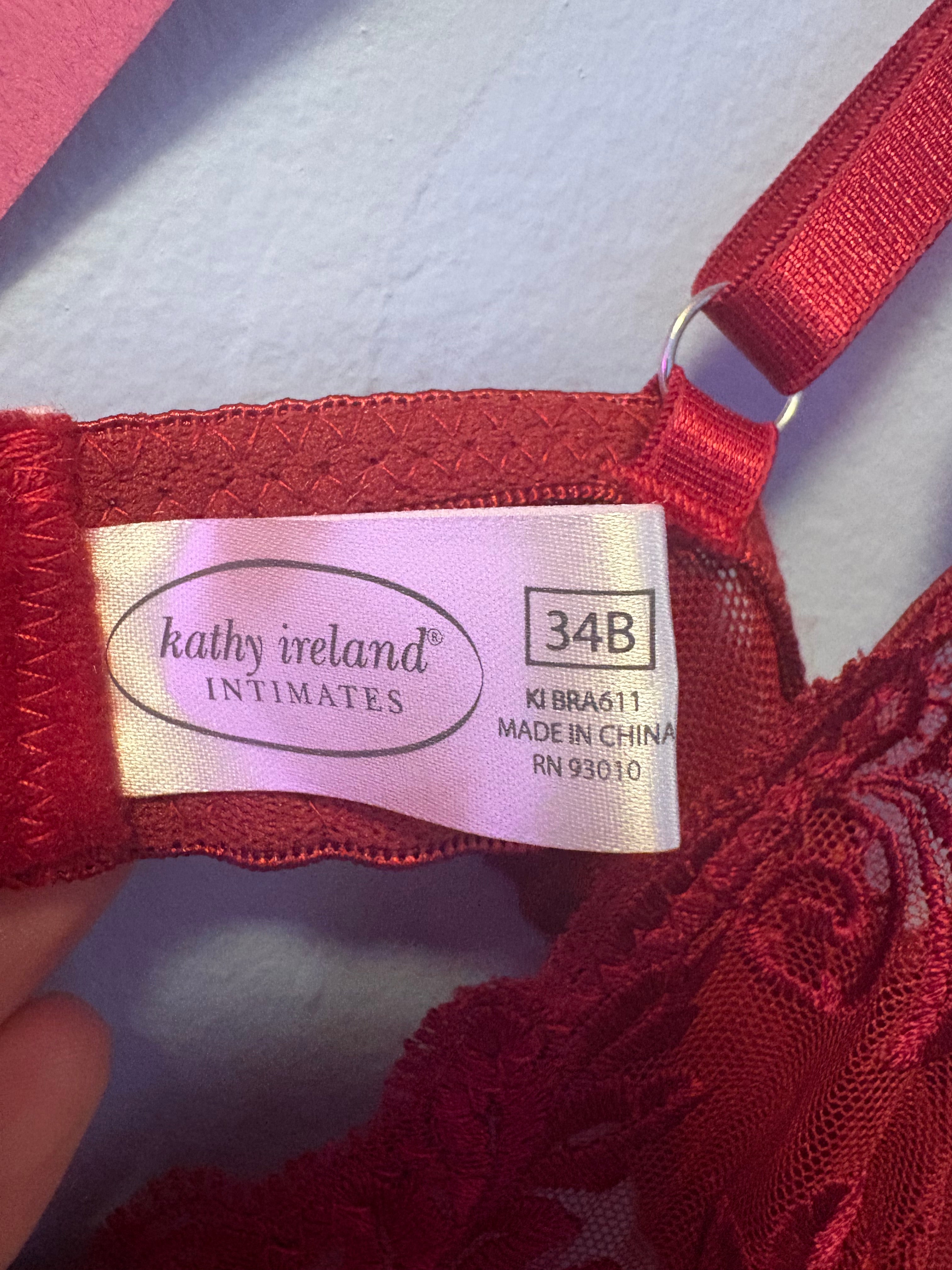 Handmade Upcycled Red Bra Top