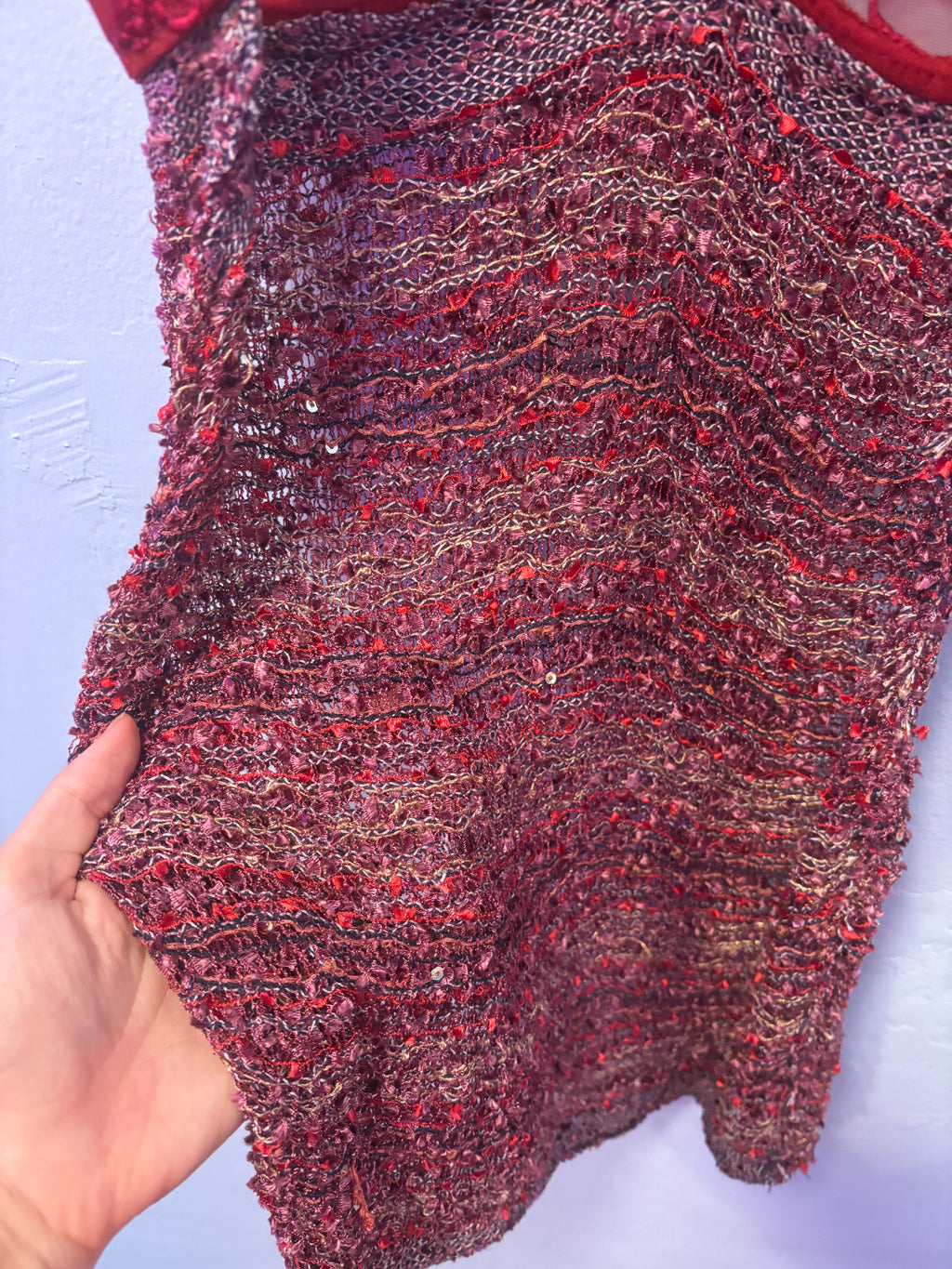 Handmade Upcycled Red Bra Top
