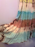 Green/Blue Tie-dye Maxi Skirt