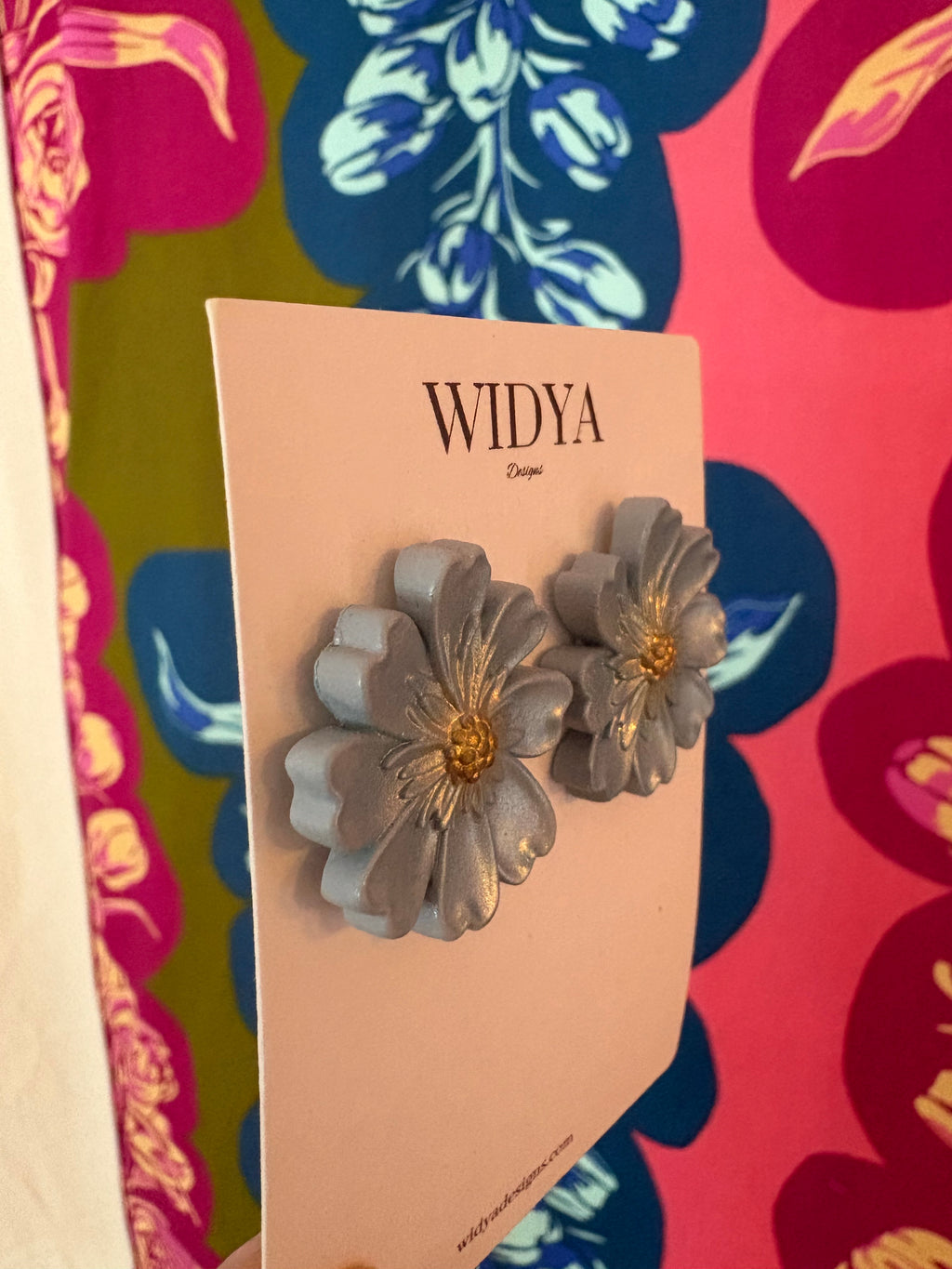Blue Flower Studs
