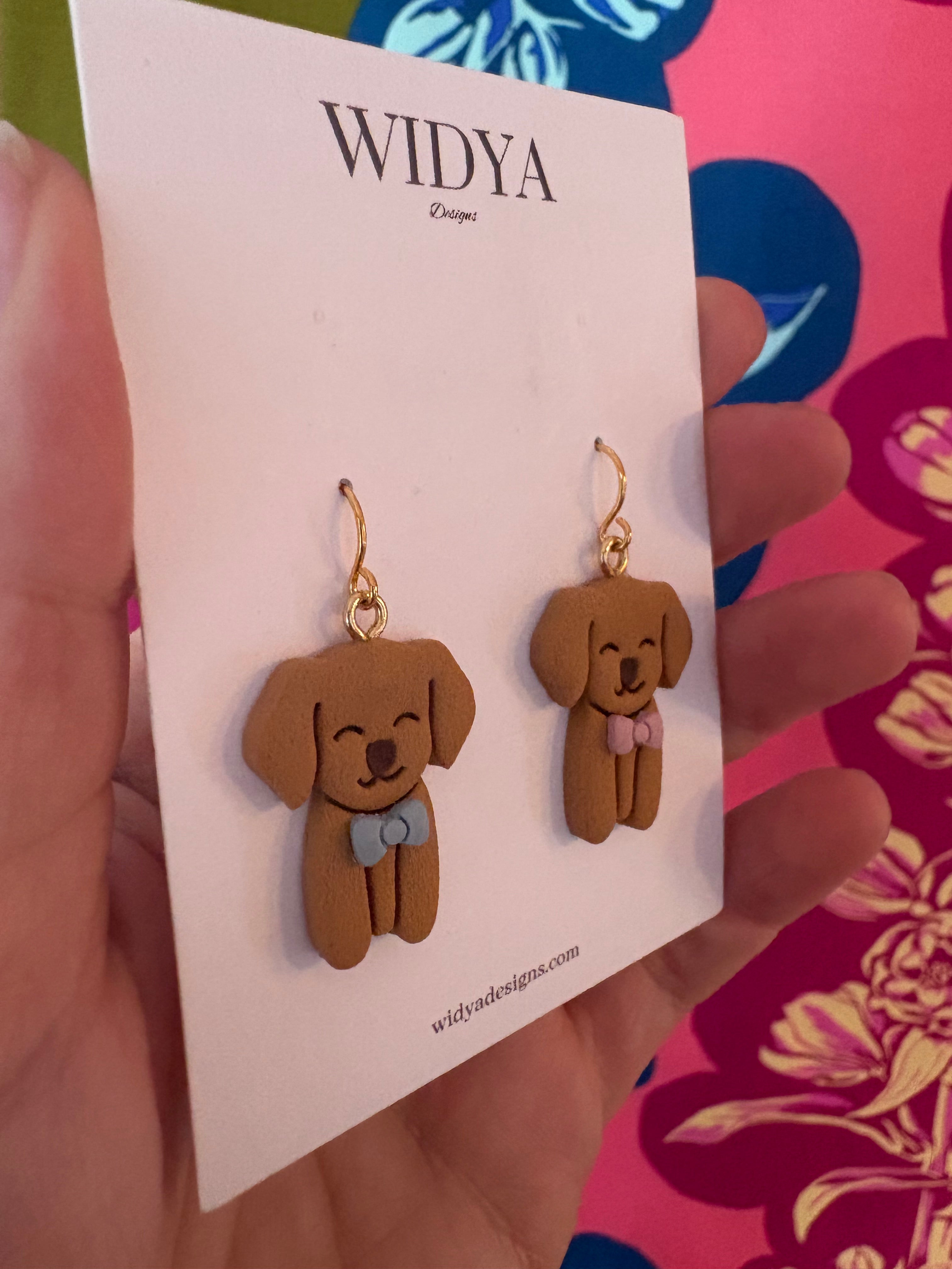 Bowtie Dog Earrings